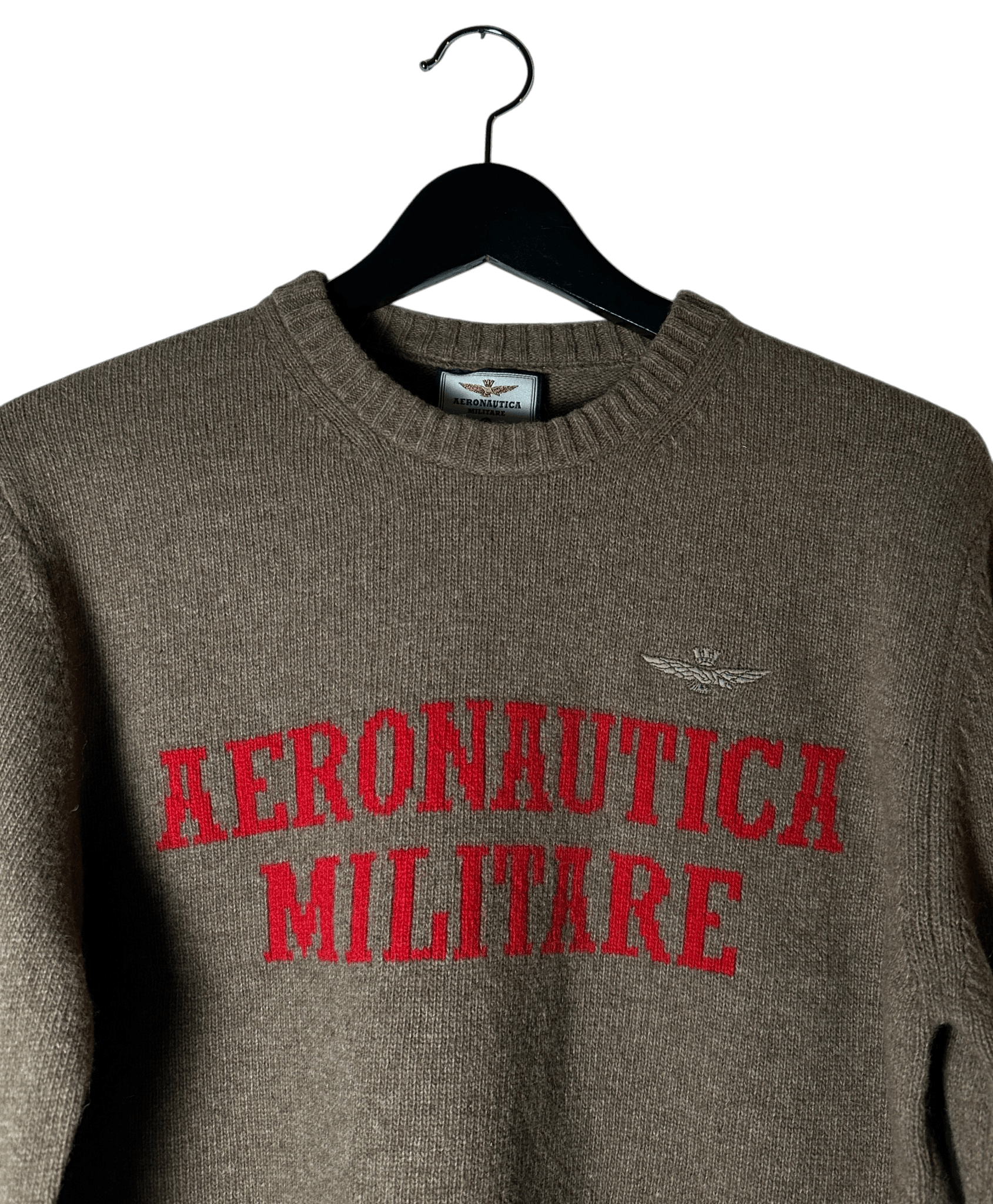 Aeronautica Militare Brown wool pullover Size US L / EU 52-54 / 3 - 2 Thumbnail