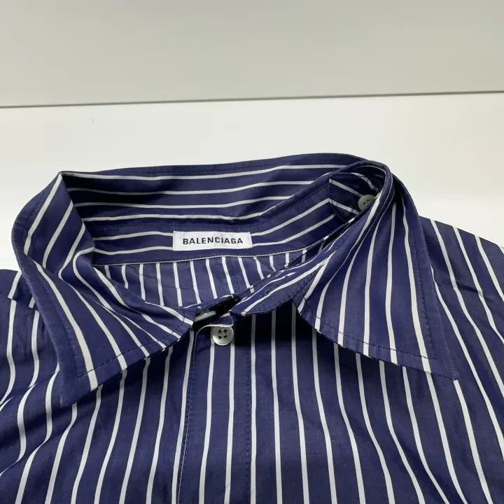 Balenciaga Balenciaga Balenciaga Stylish Striped ButtonUp Shirt -2507 Size US S / EU 44-46 / 1 - 6 Thumbnail