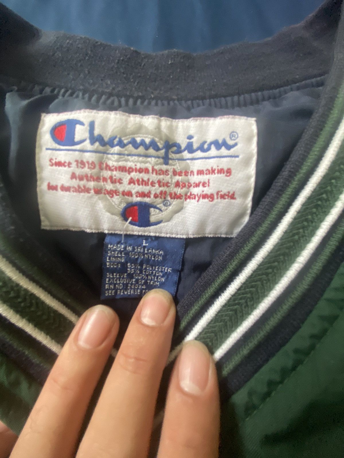 Champion Vintage 90’s Champion Nylon Pull Over Windbreaker Size US L / EU 52-54 / 3 - 3 Thumbnail