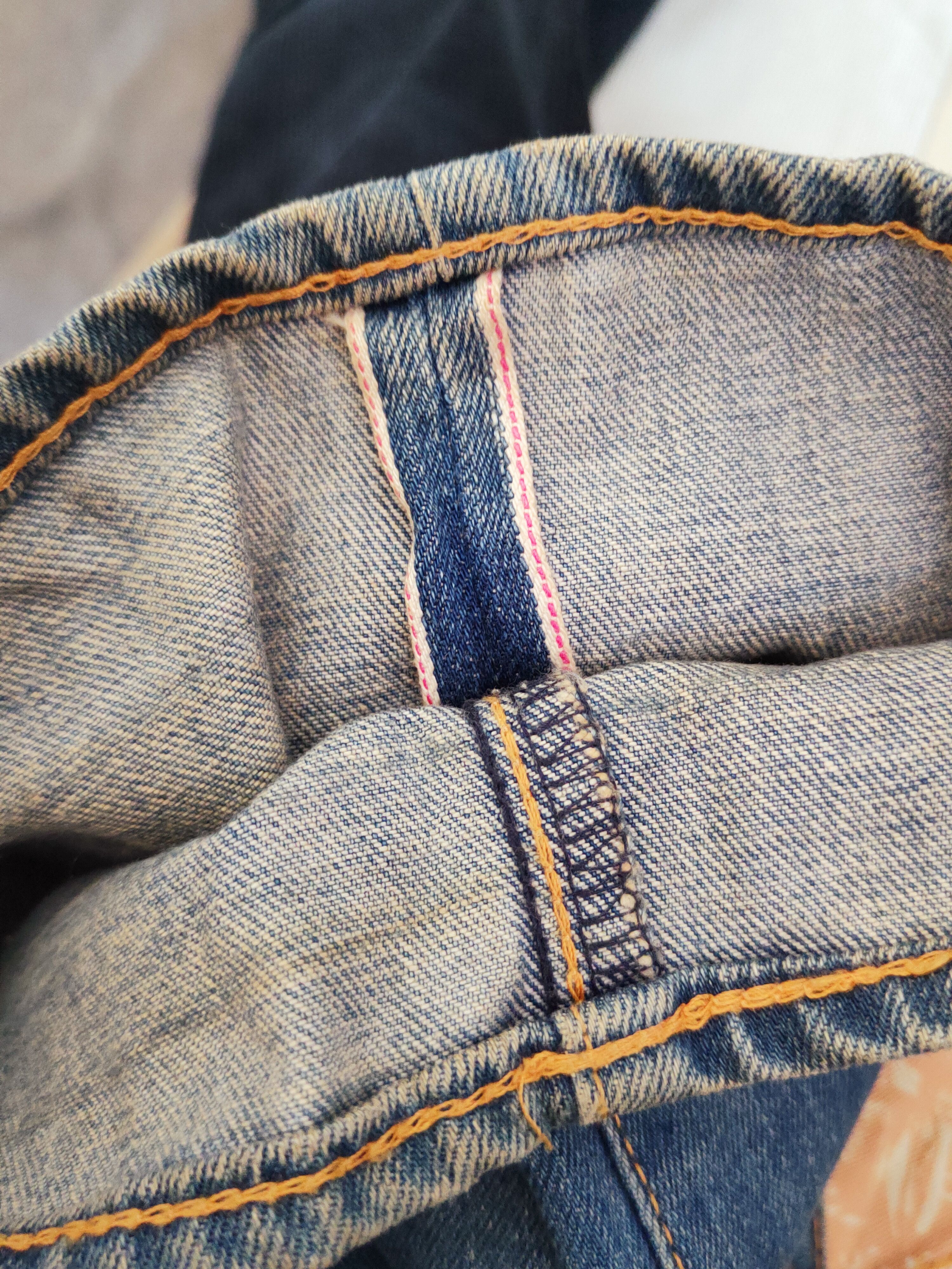 Japanese Brand Grimie Blue Distressed Ripped selvedge denim vintage #W648 Size US 36 / EU 52 - 13 Thumbnail