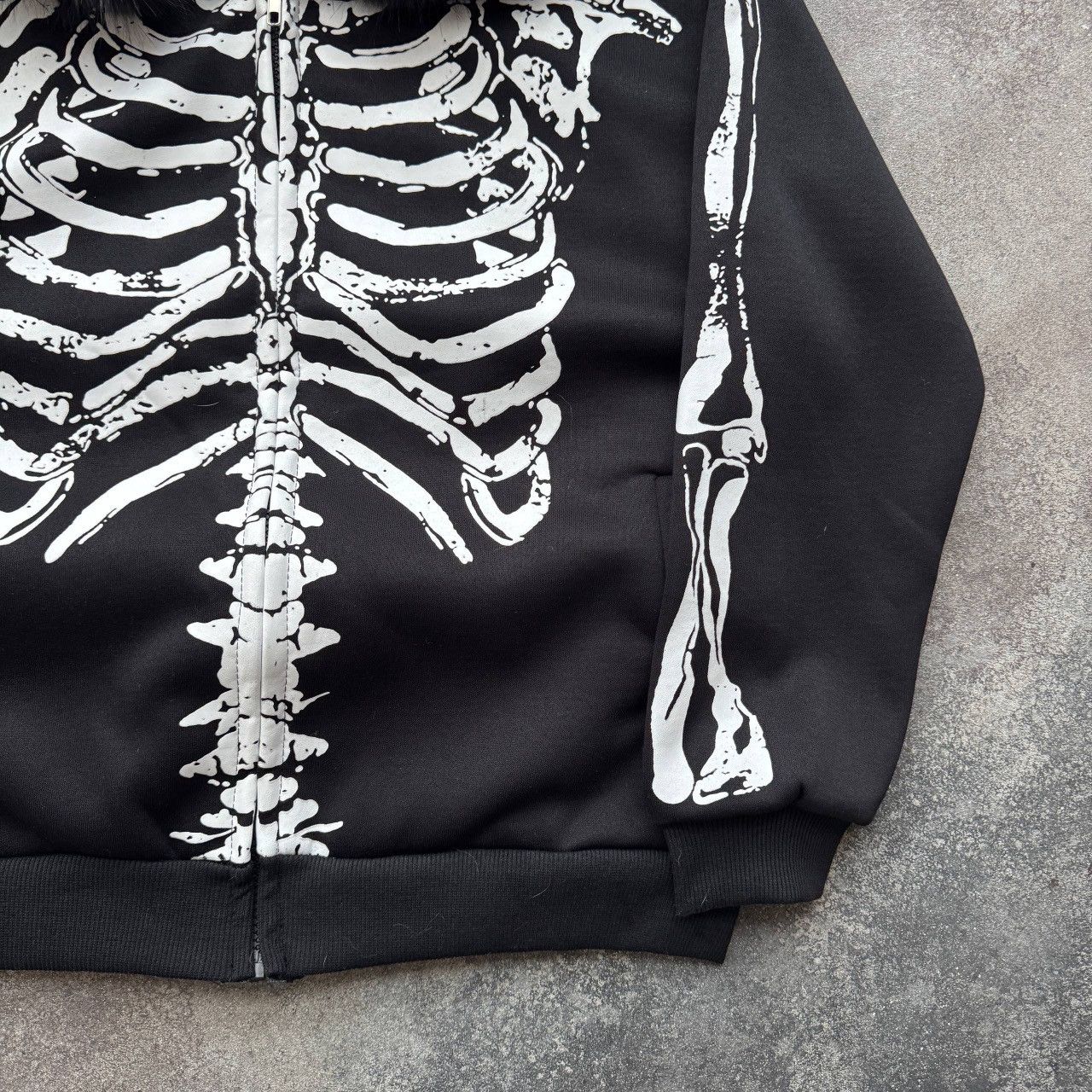 If Six Was Nine Amazing Y2K Gothic Emo Faux Fur Details Zip Hoodie Size M / US 6-8 / IT 42-44 - 9 Thumbnail