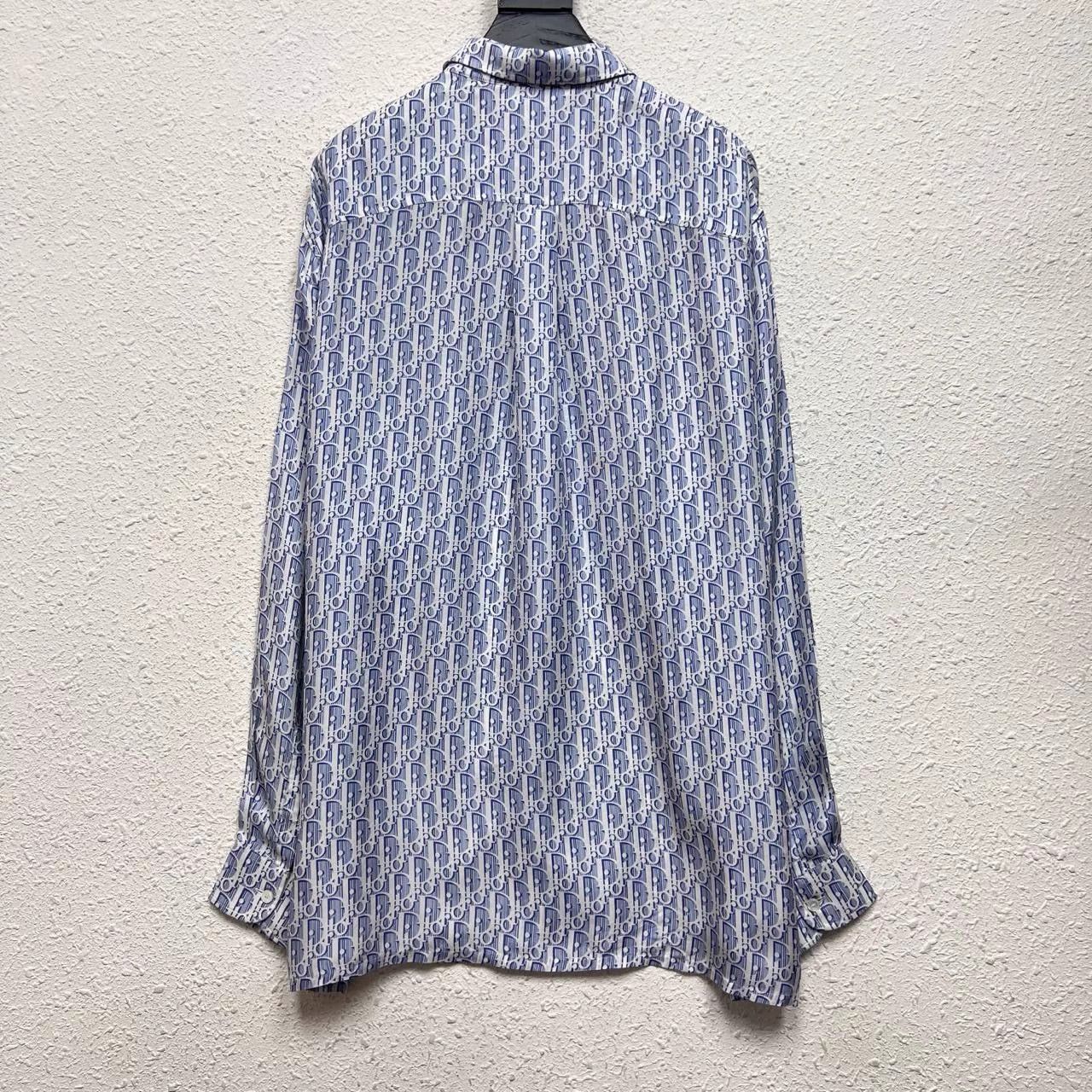 Dior DIOR new logo all over silk Oblique shirt Size M / US 6-8 / IT 42-44 - 2 Thumbnail