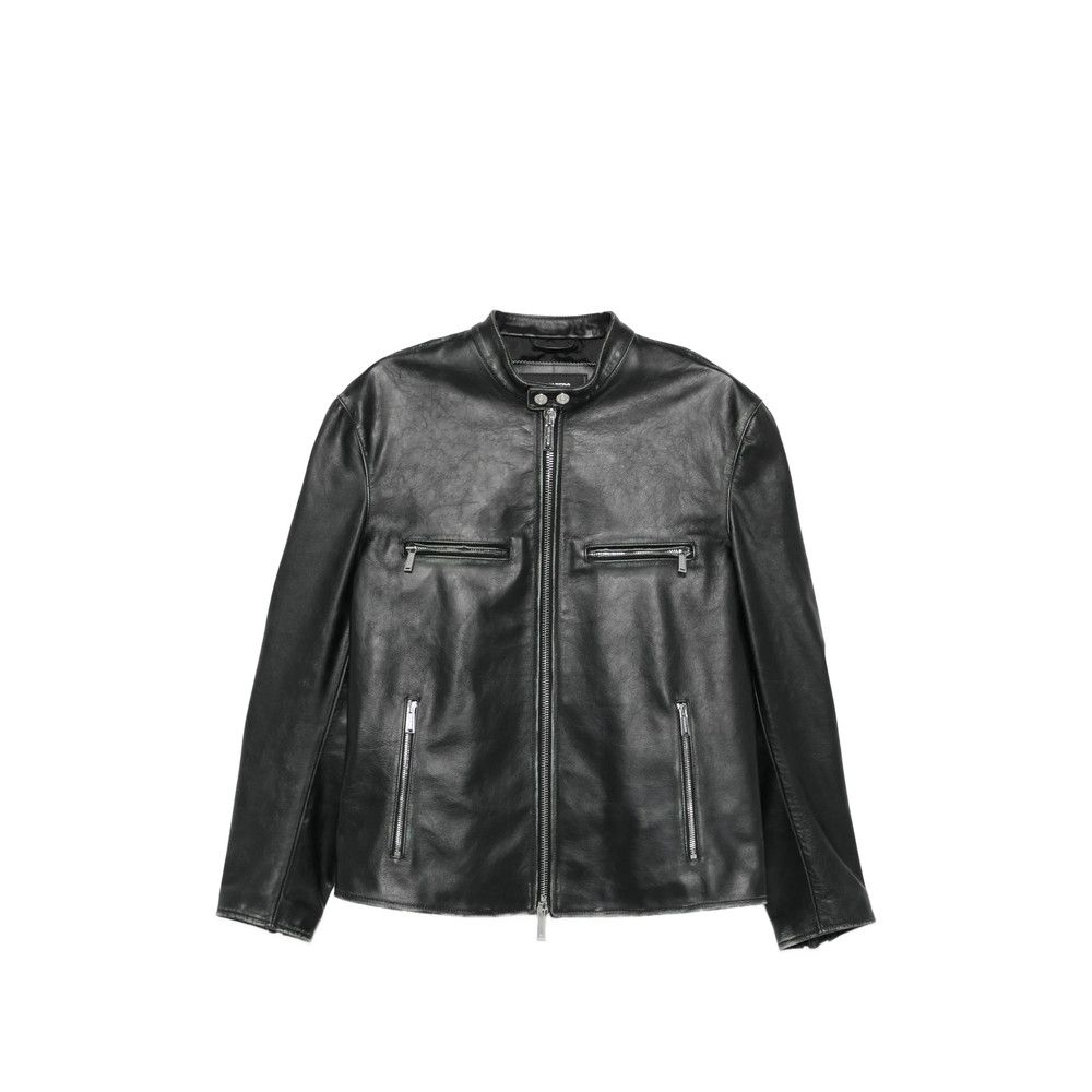 Dsquared2 Dsquared2 BLACK Jackets - Leather Jackets Size US XXL / EU 58 / 5 - 1 Thumbnail