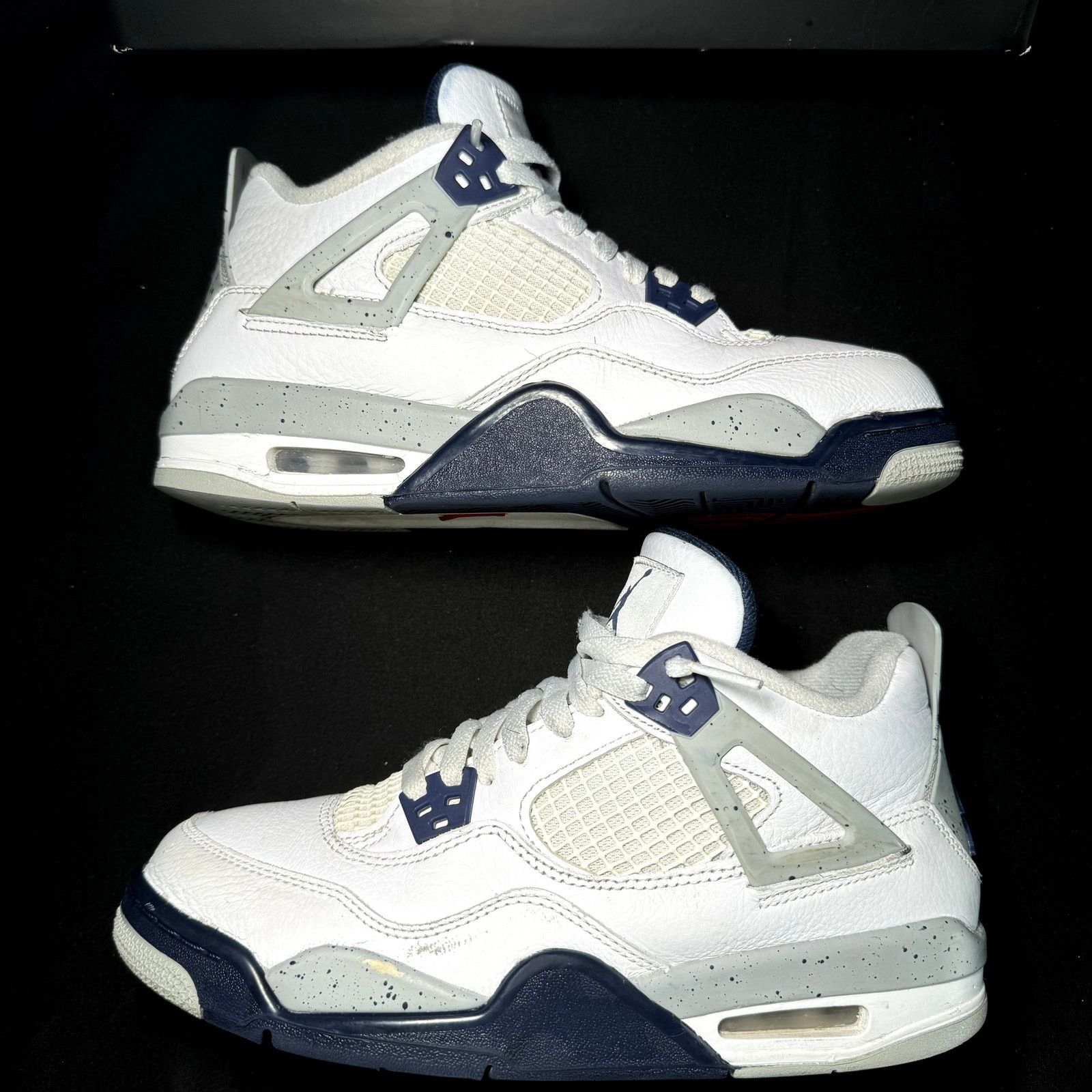Jordan Brand × Nike Size 7 - Nike Air Jordan 4 Retro GS Midnight Navy 2022 Shoes Size US 7 / EU 40 - 2 Thumbnail