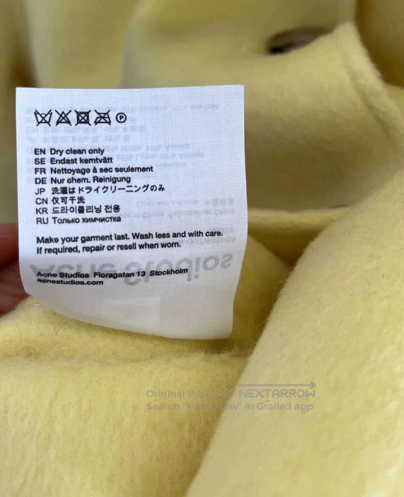 Acne Studios ACNE STUDIOS yellow jacket. Size US S / EU 44-46 / 1 - 4 Thumbnail
