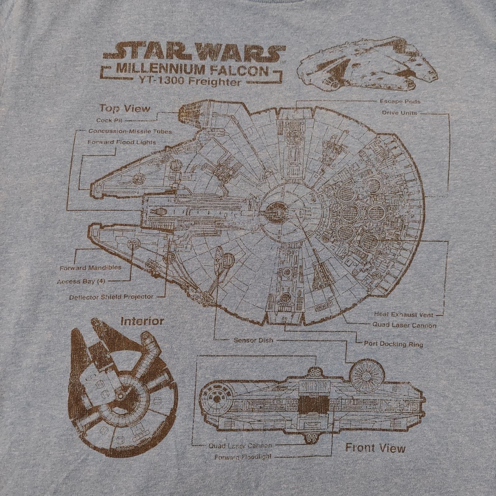 Star Wars Star Wars Millennium Falcon Detailed Schematic Men