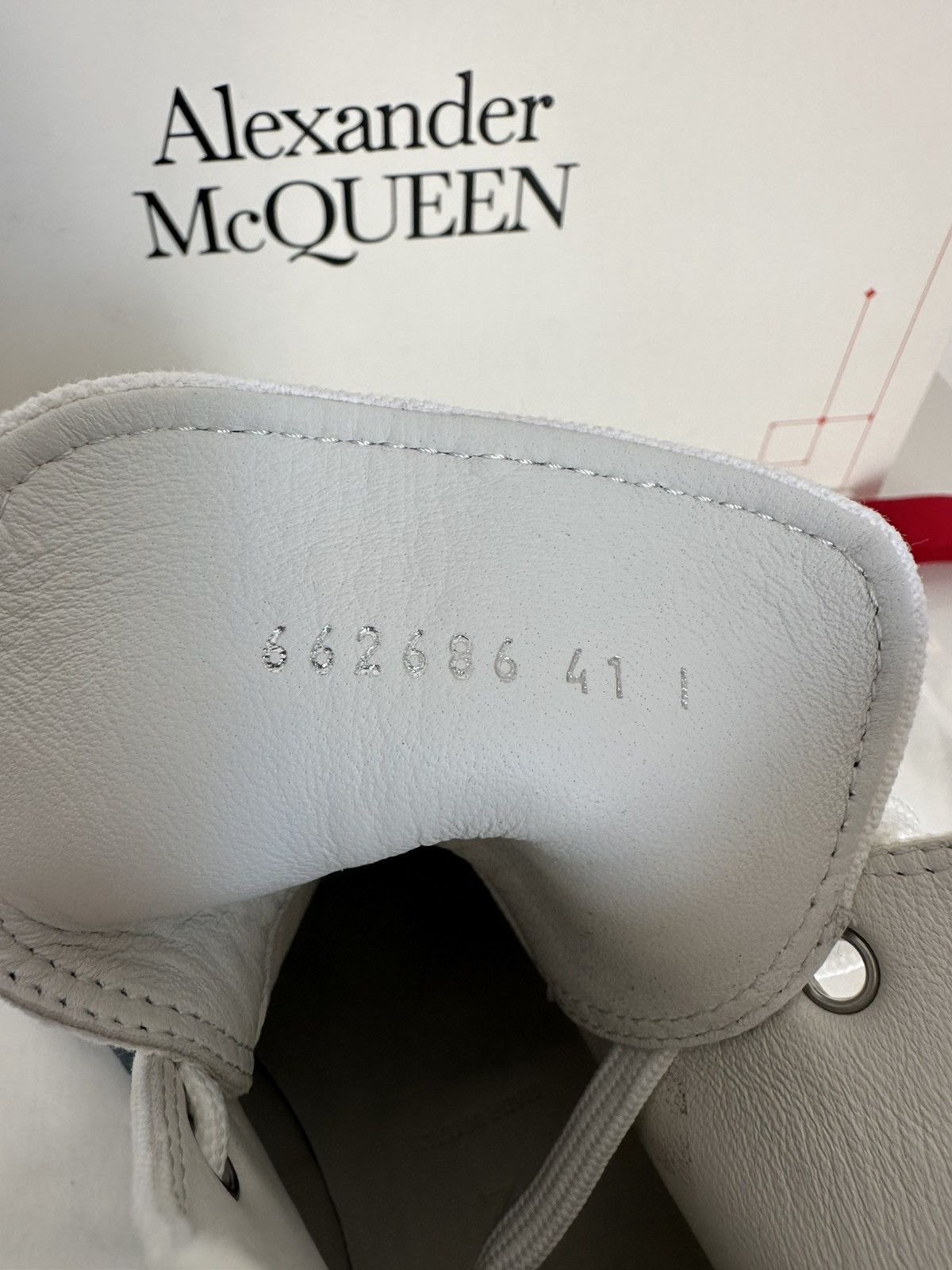 Alexander McQueen Tread Slick Sneakers White/Blue Size 41!