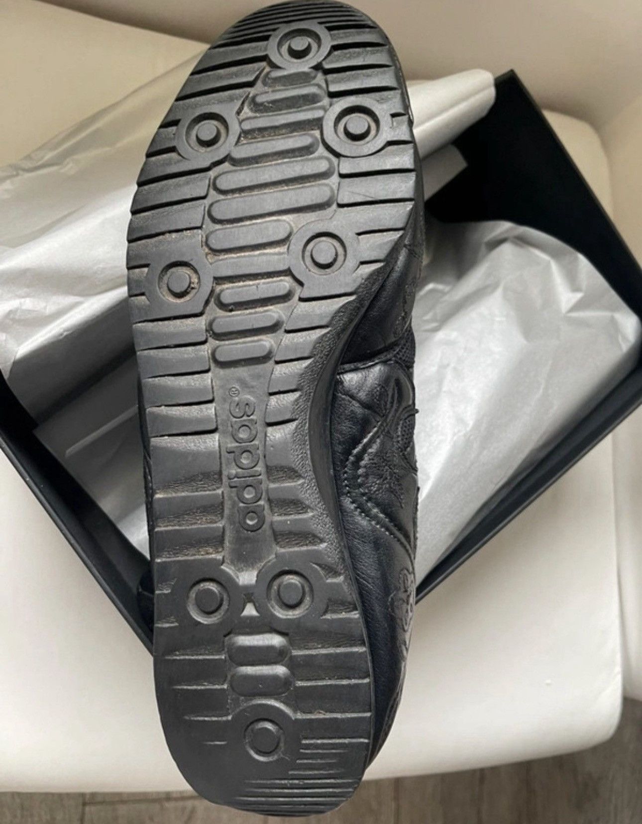 Yohji Yamamoto Yohji Yamamoto x Adidas ss2002 Black Floral Mules Size US 12 / EU 45 - 6 Thumbnail