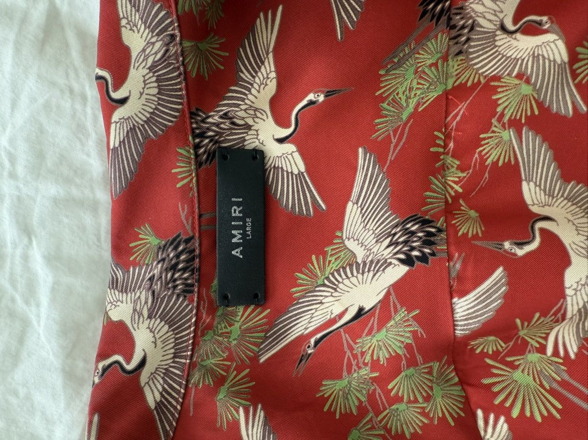 Amiri Amiri Crane Silk Button Up Shirt Size US M / EU 48-50 / 2 - 5 Thumbnail