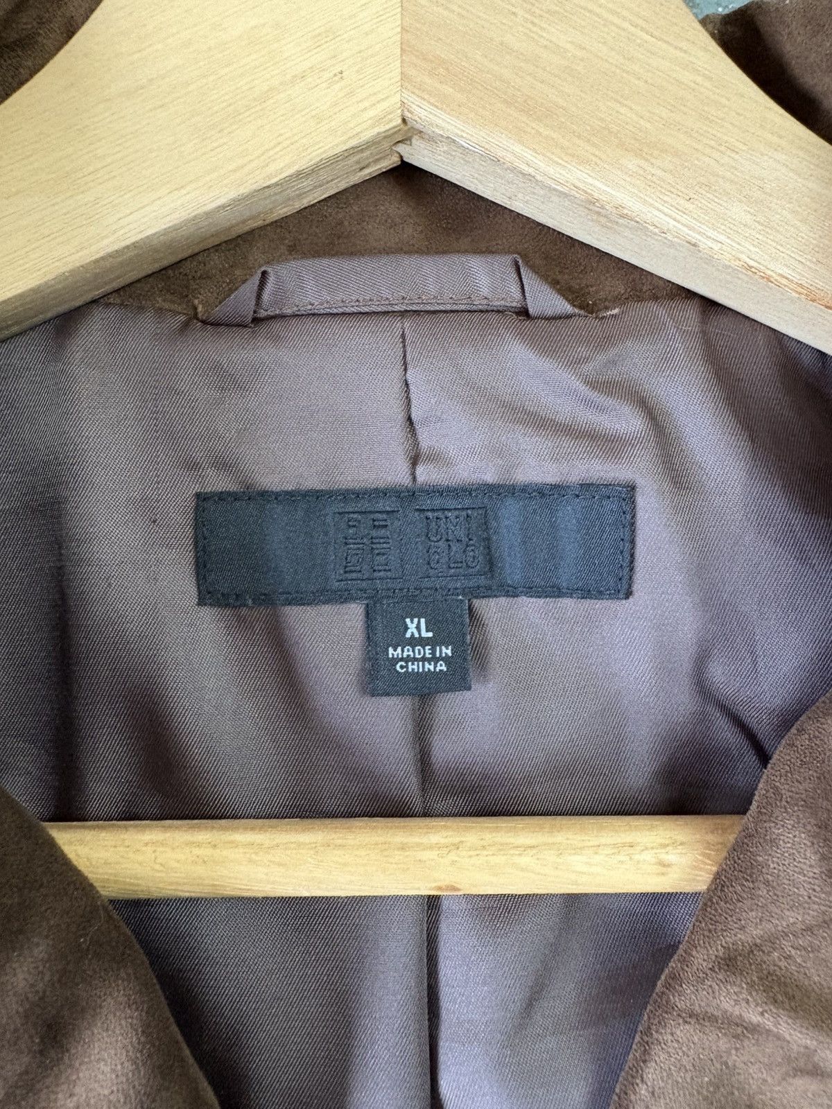 Japanese Brand Uniqlo Double Collar Suede Rider Jacket Size US M / EU 48-50 / 2 - 3 Thumbnail