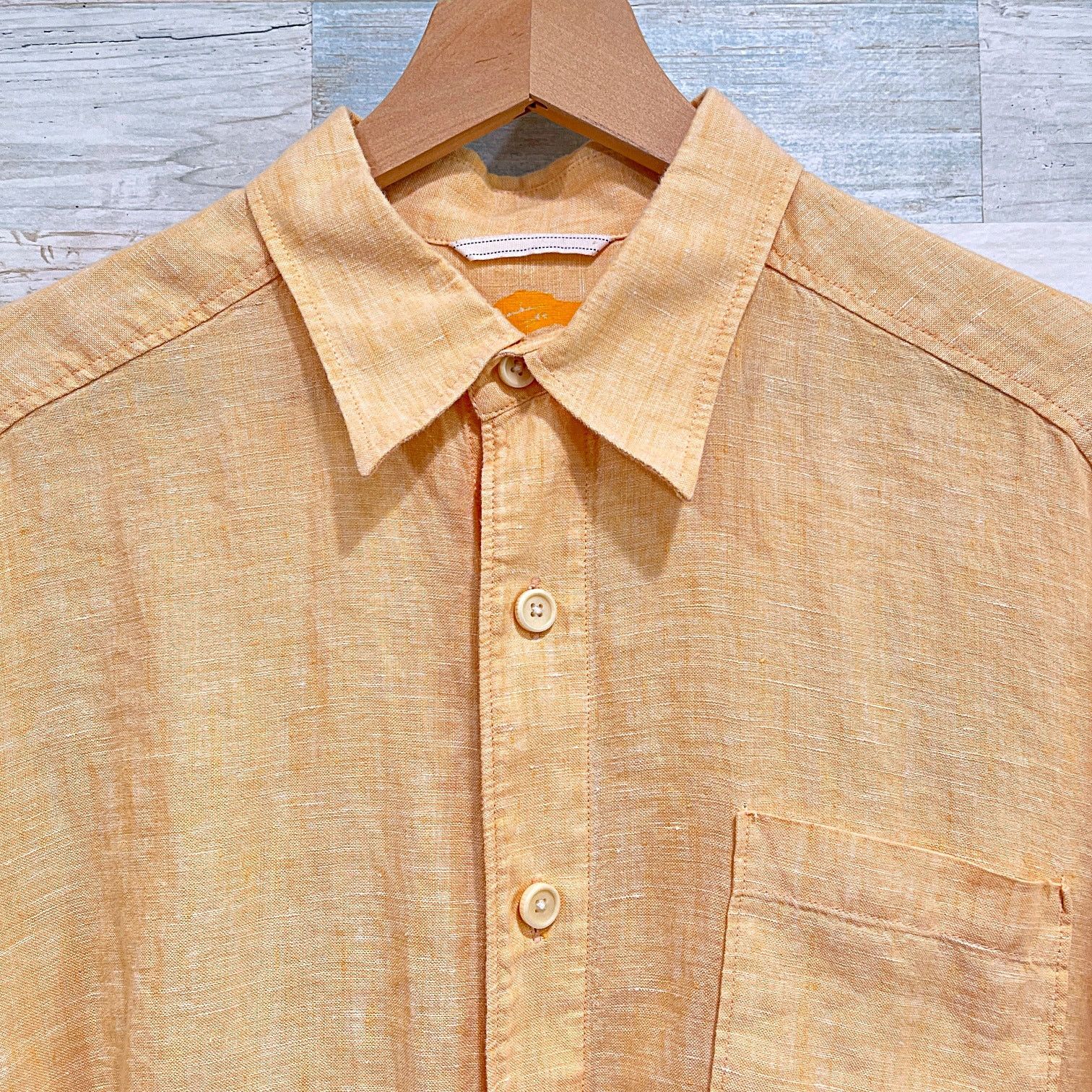 Tommy Bahama Tommy Bahama 100% Linen Shirt Orange Long Sleeve Vacation M Size US M / EU 48-50 / 2 - 2 Thumbnail