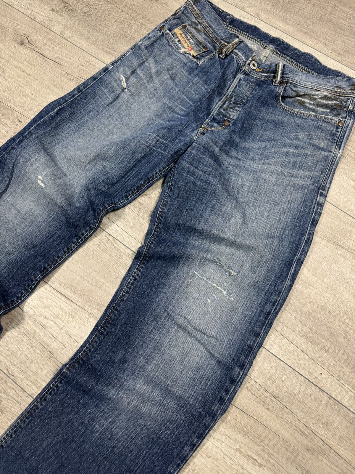 If Six Was Nine Vintage Diesel Jeans Big Logo Distressed Baggy japanese 90s Size US 32 / EU 48 - 3 Thumbnail