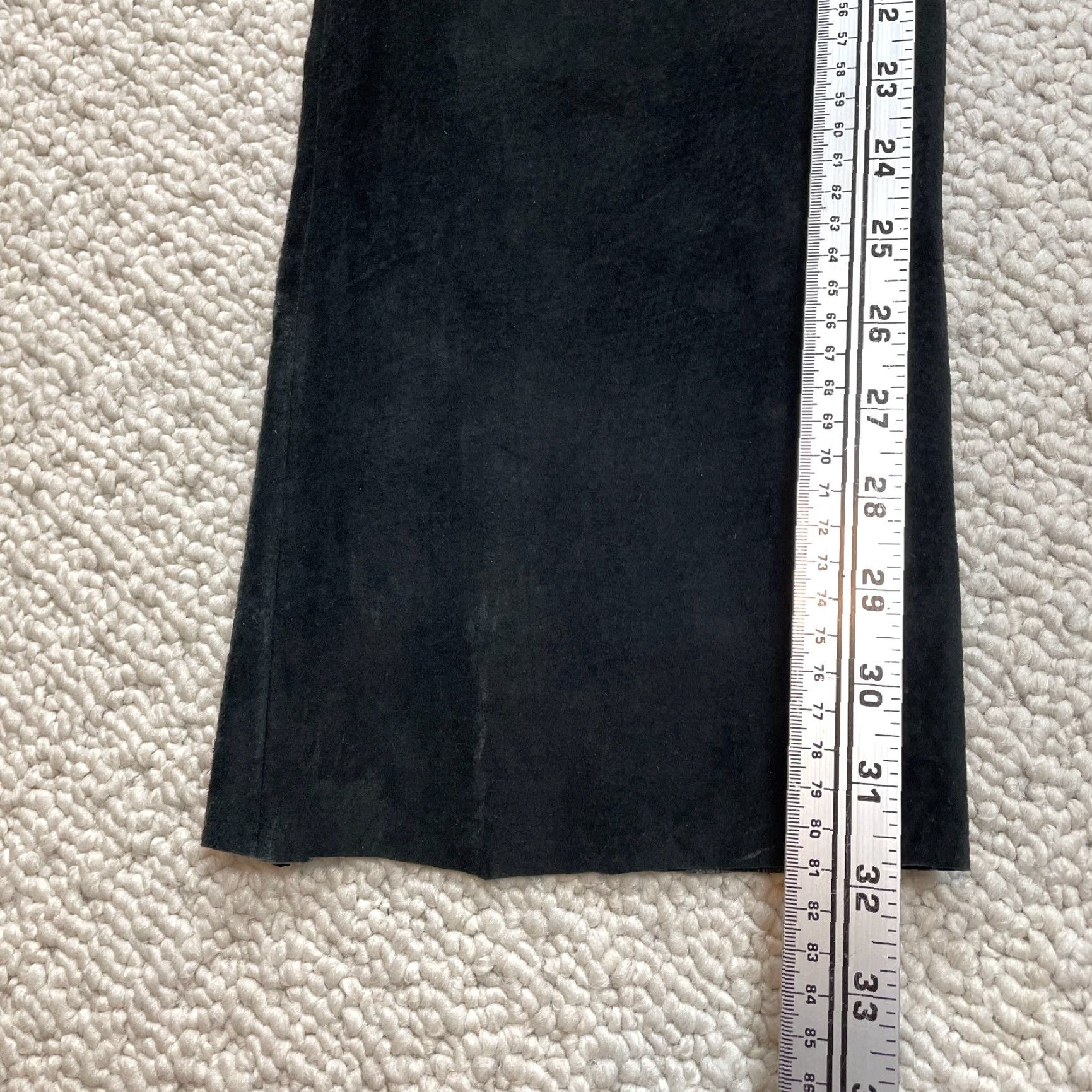 Nicole Miller Nicole Miller Pants Womens 8 Black Leather Straight 33x32 Chino Casual Regular 90s? No. Size 30" / US 8 / IT 44 - 3 Thumbnail