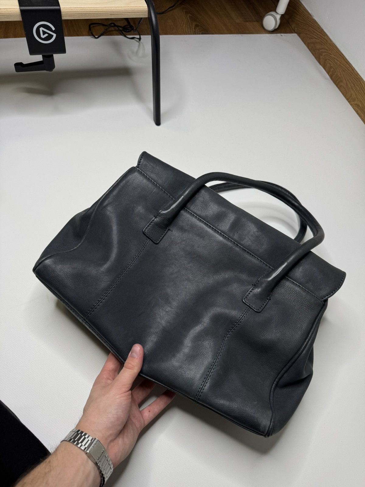 Vintage Vintage Leather bag avant garde if6was9 lgb birkin vibe 00s Size ONE SIZE - 3 Thumbnail