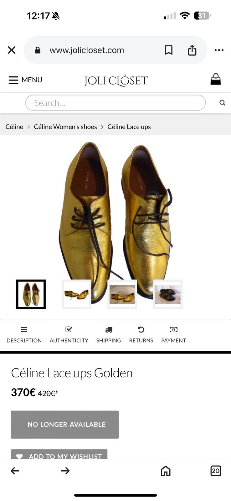 Celine Phoebe Philo Celine Paris Calf Skin Leather Lace Up Derby Size US 8 / EU 41 - 13 Thumbnail