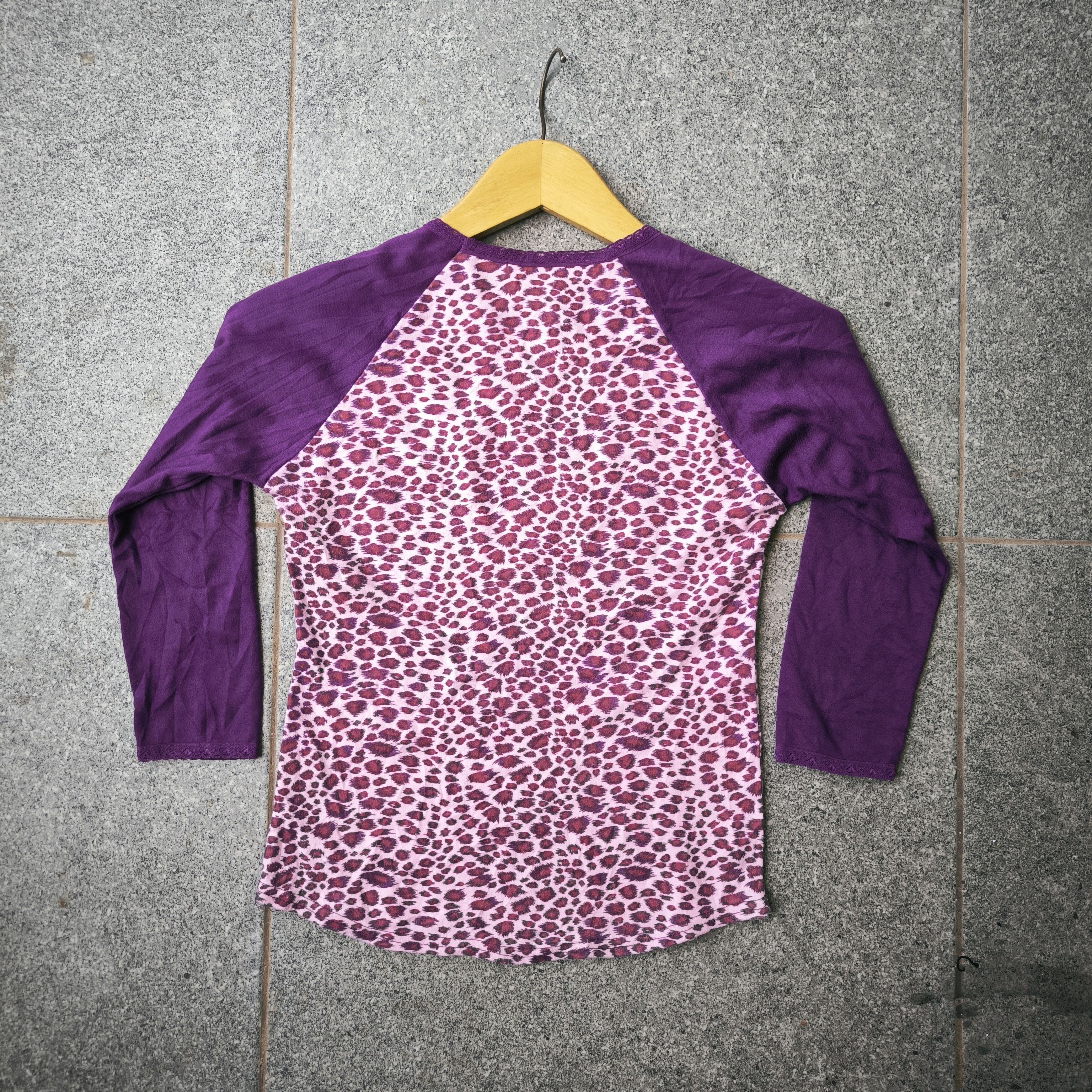 Japanese Brand × Vintage Y2K style leopard longsleeve tshirt Size M / US 6-8 / IT 42-44 - 2 Thumbnail