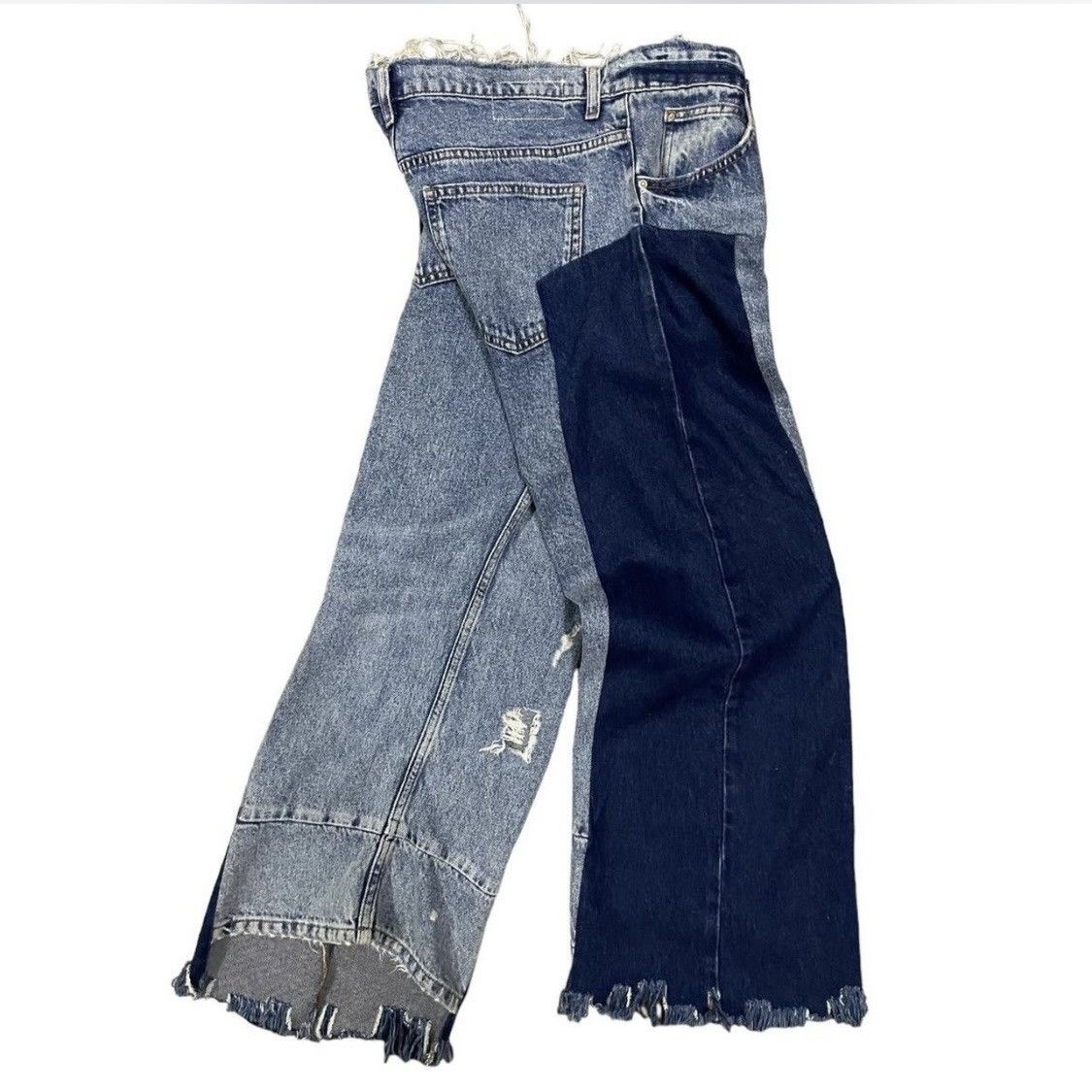 Japanese Brand Vintage Japanese Brand Frayed Style Distressed Baggy Jeans Size 32" / US 10 / IT 46 - 4 Thumbnail