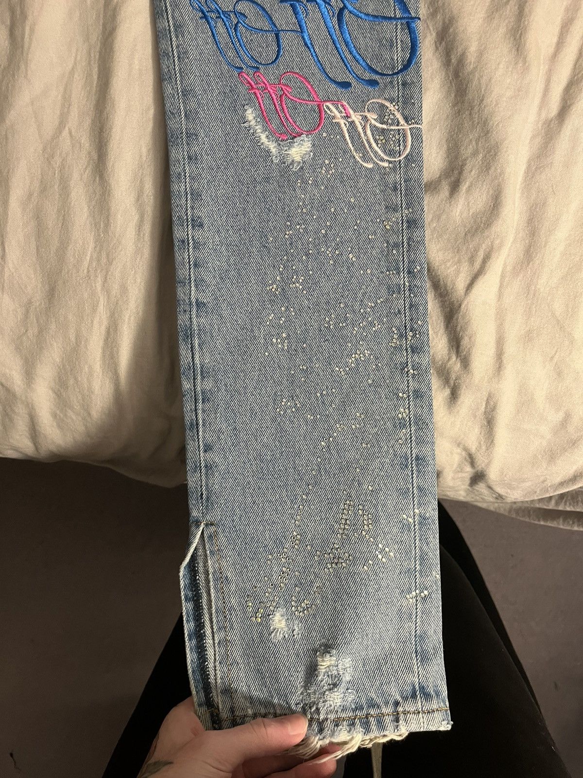 Ev Bravado Ev bravado rhinestone embroidered denim Size US 30 / EU 46 - 5 Thumbnail