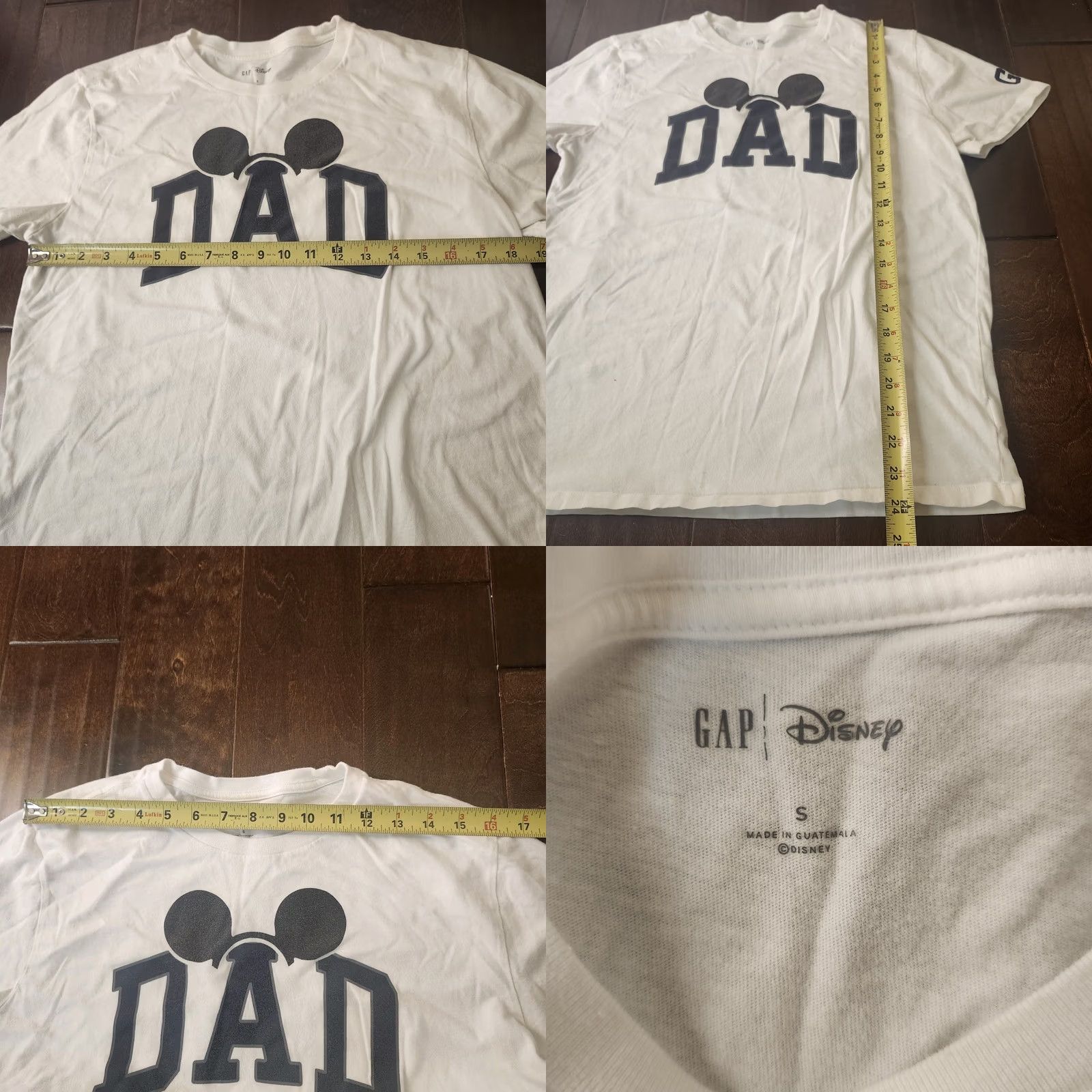 Gap GAP Disney Dad Mickey Shirt Mens Small White Graphic Fathers Day Tee Size US S / EU 44-46 / 1 - 8 Thumbnail
