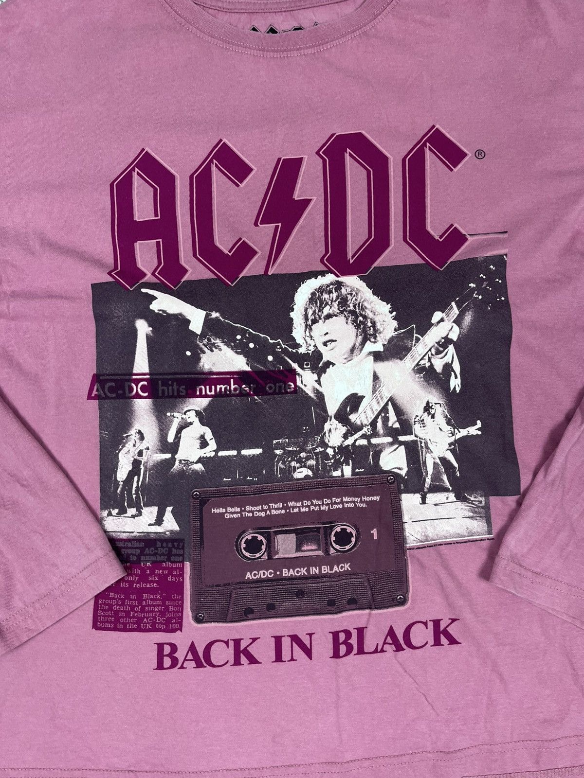 Band Tees Vintage AC/DC pink logo rock band longsleeve size S Size US S / EU 44-46 / 1 - 4 Thumbnail