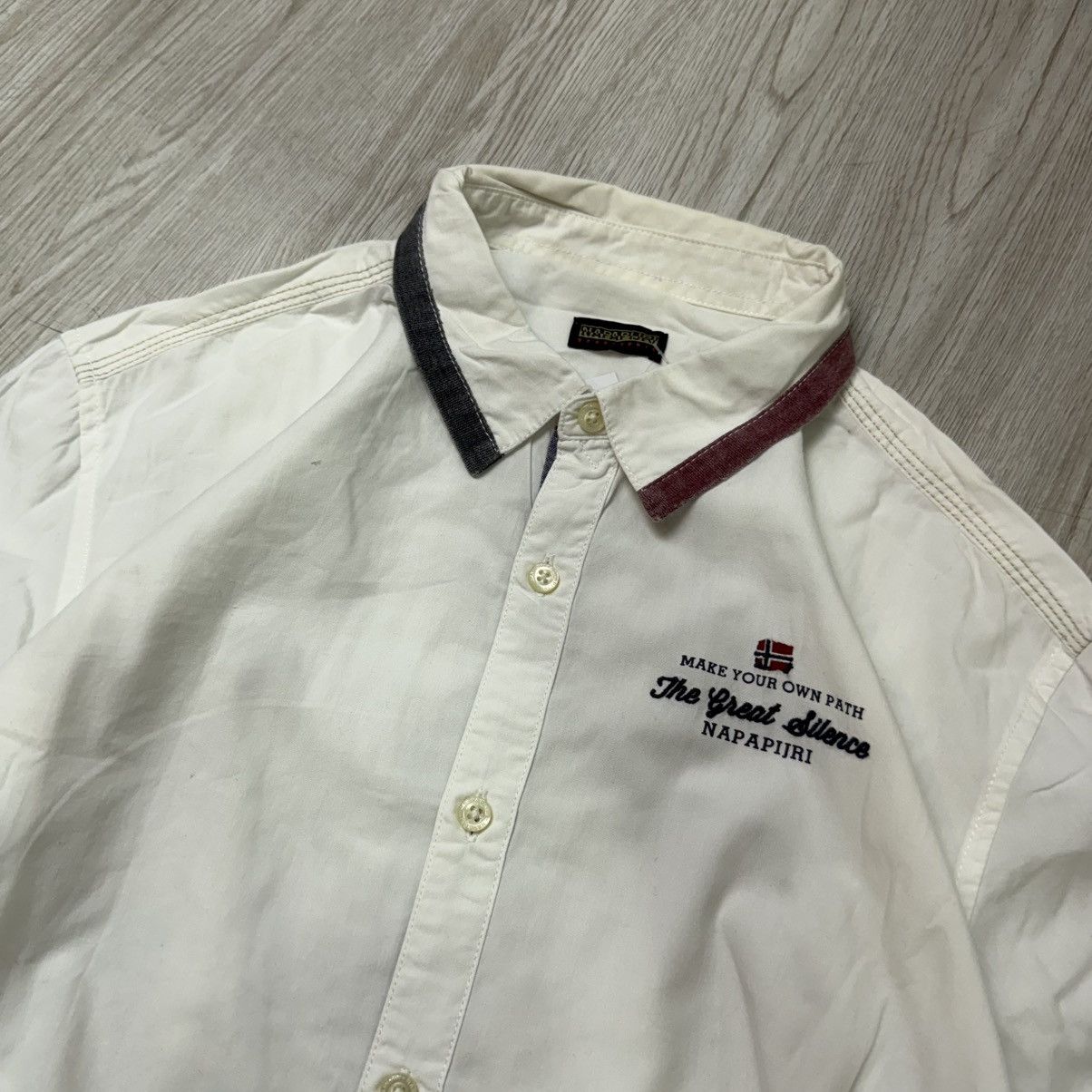 Napapijri NAPAPIJRI gamar white button shirt Size US L / EU 52-54 / 3 - 2 Thumbnail