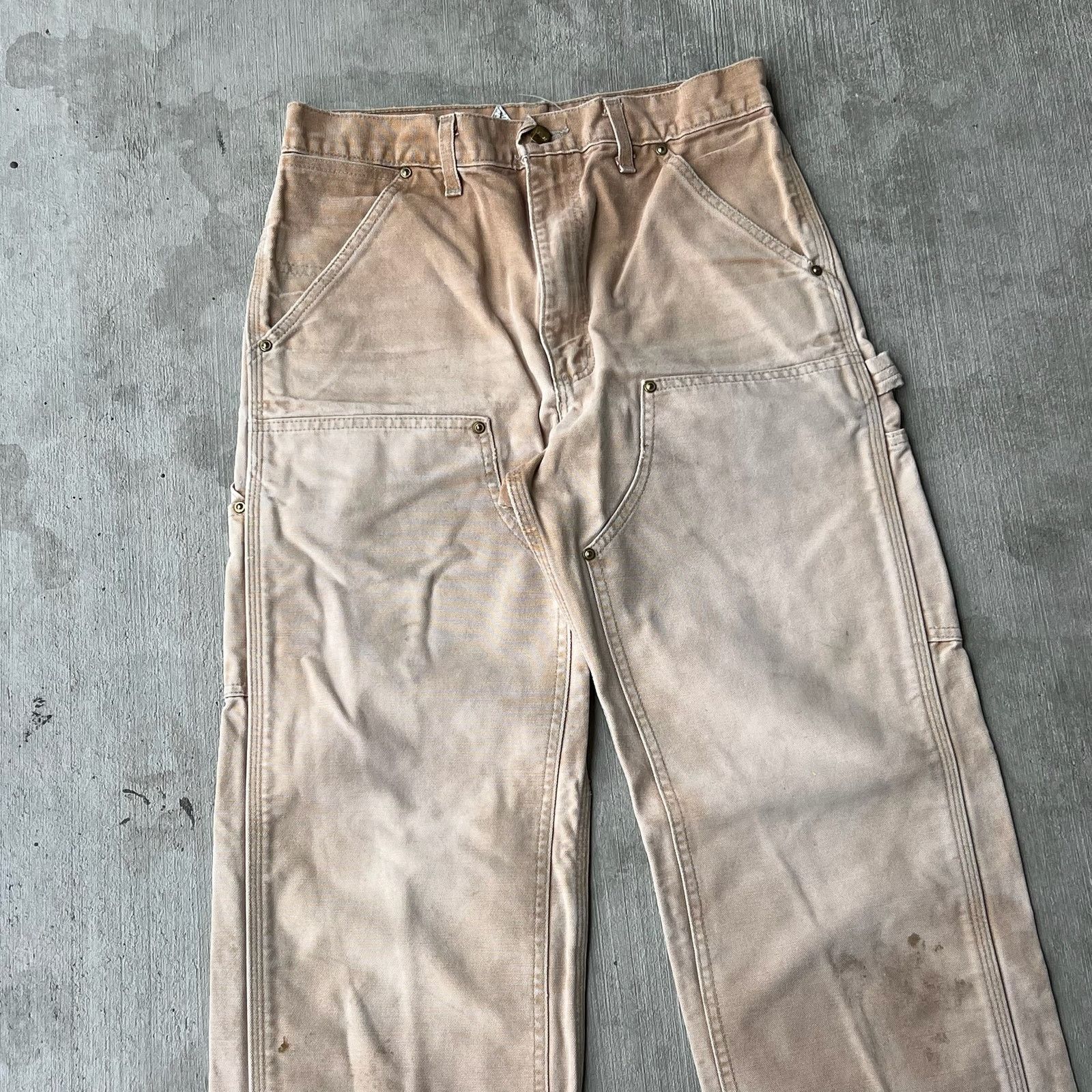 Carhartt × Vintage Carhartt faded brown double knee work wear carpenter pants Size US 29 - 2 Thumbnail