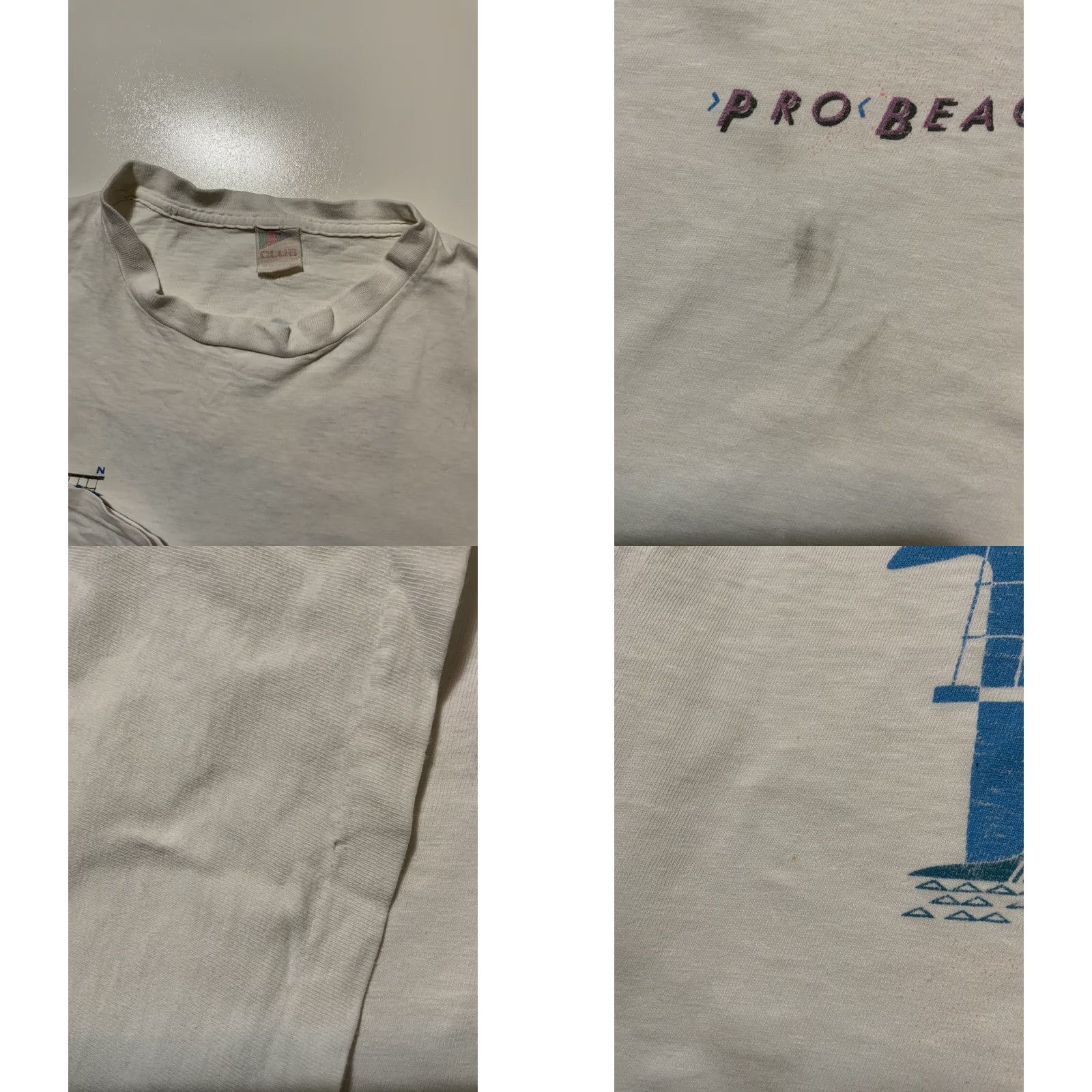Vintage VINTAGE Club Sportswear Open Laguna Beach Volleyball Hobie T-Shirt Sz. M White Cotton 1987 Size US M / EU 48-50 / 2 - 8 Thumbnail