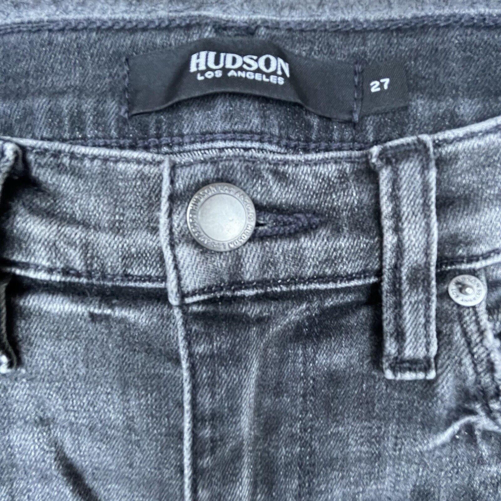 Hudson Hudson Jeans Womens 27 Grey Holly Flare Slit Ankle Rocker Size 27" / US 4 / IT 40 - 3 Thumbnail
