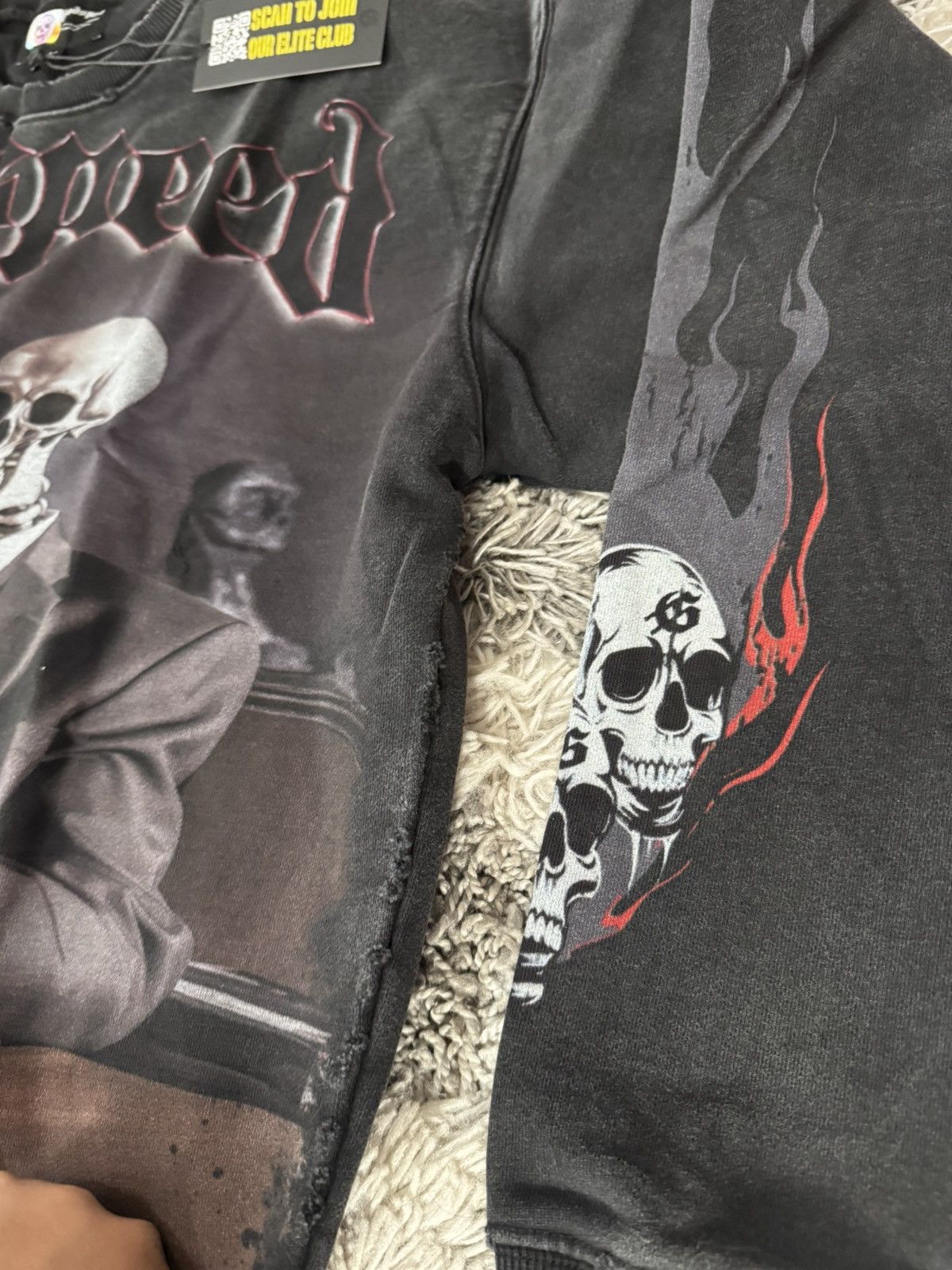 GODSPEED “BLACK MONDAY” SWEATSHIRT in Black Washed (Medium)