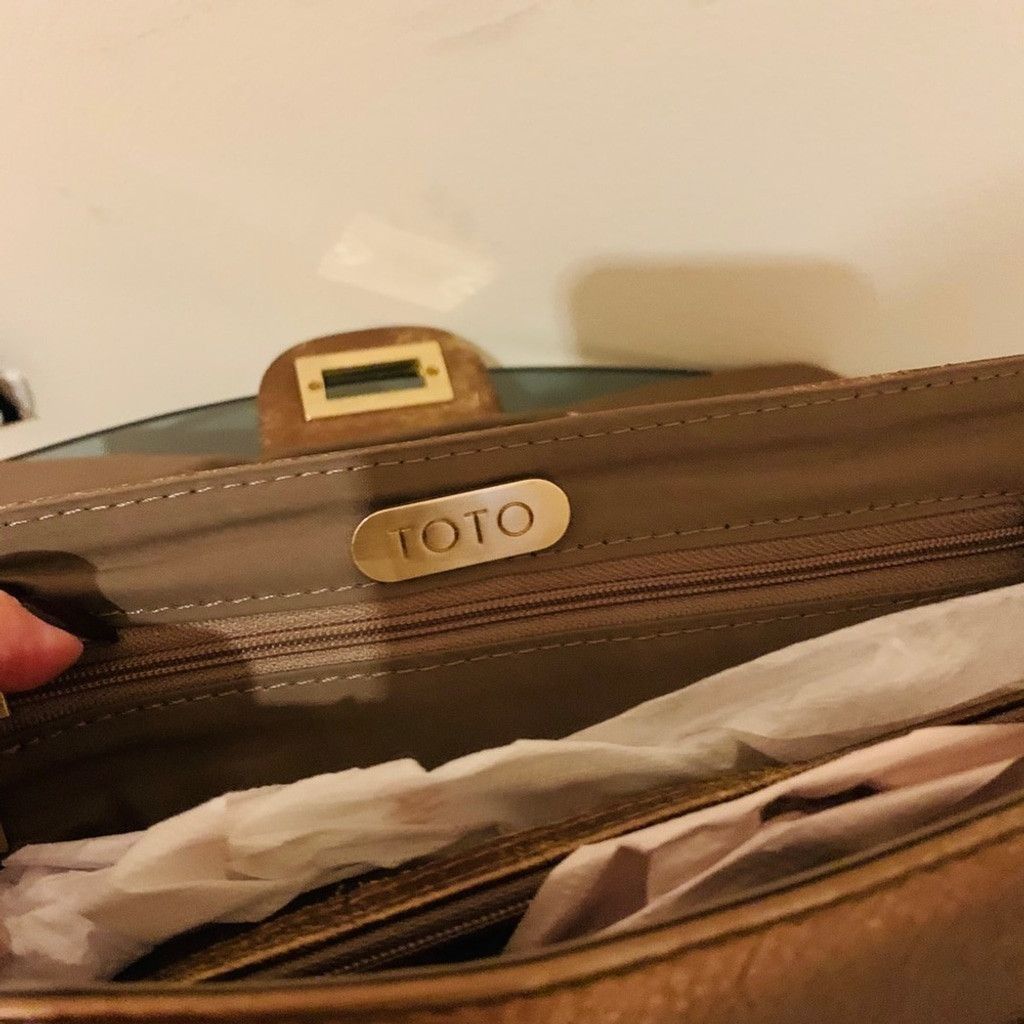 Vintage TOTO Italian quilted bronze leather purse Size ONE SIZE - 6 Thumbnail