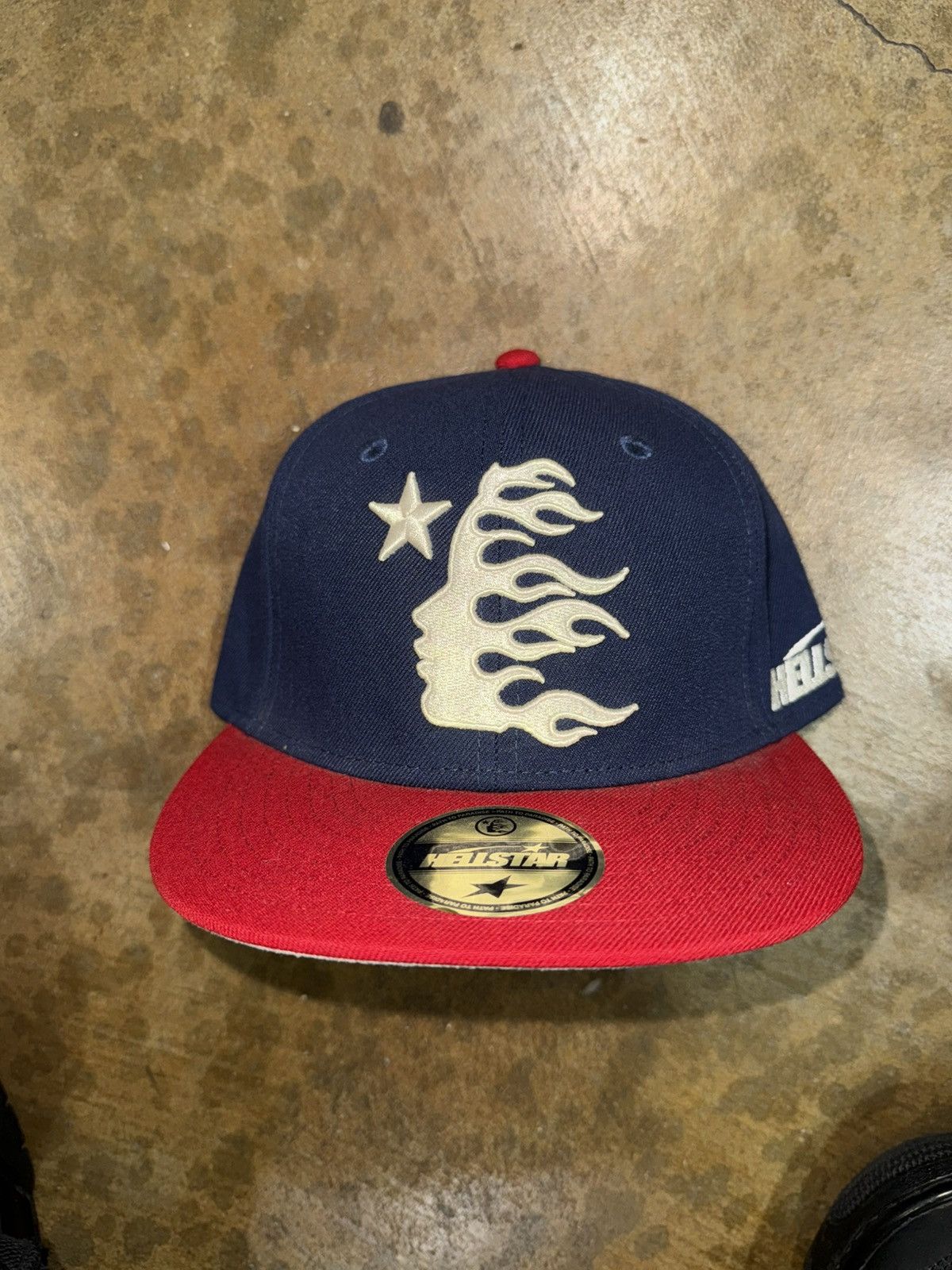 Hellstar navy blue red white hat