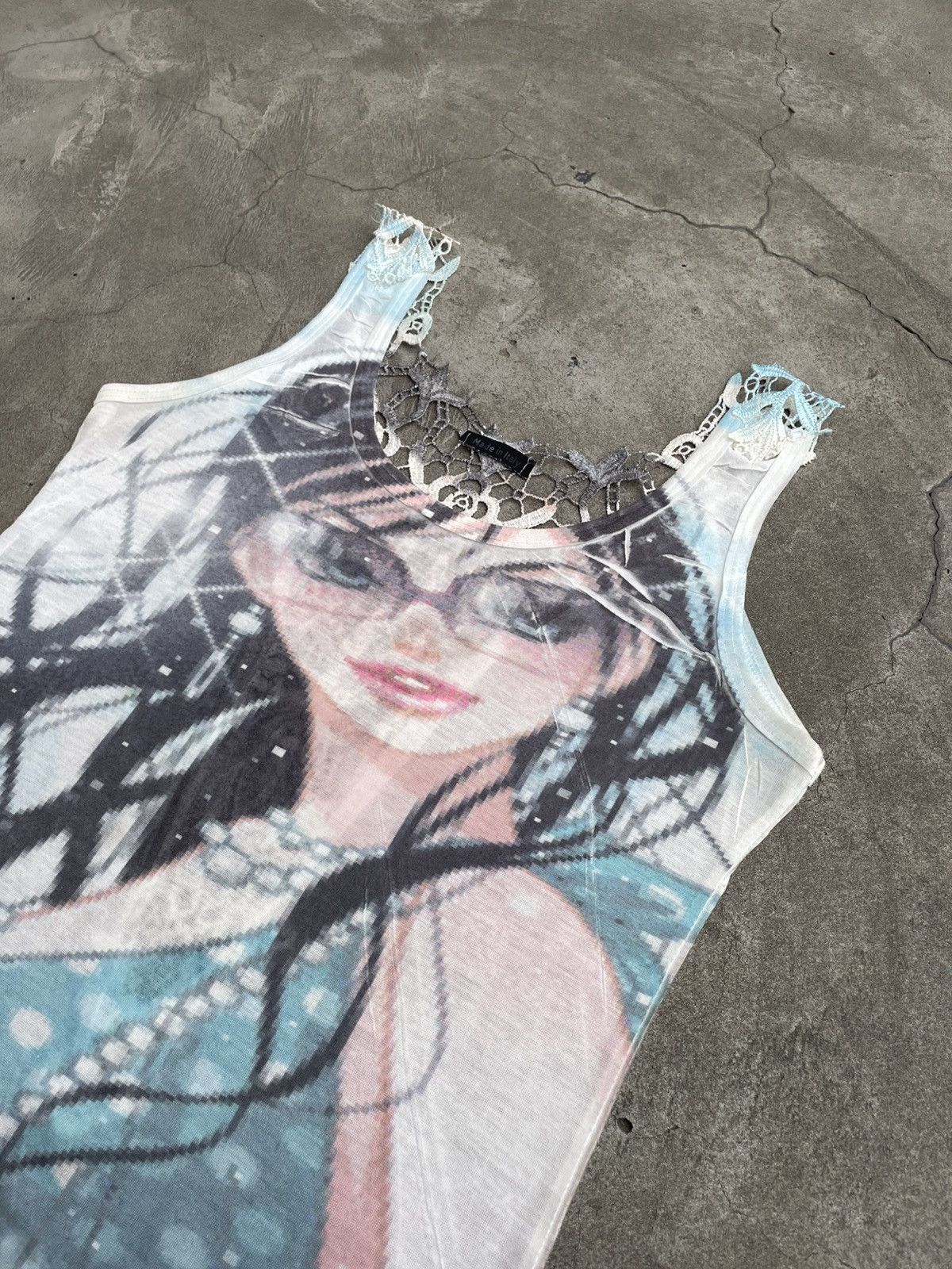 Other A Tunic / Tank Top Tee w/ Unknown Diva. Y2K / Millennium Size L / US 10 / IT 46 - 8 Thumbnail