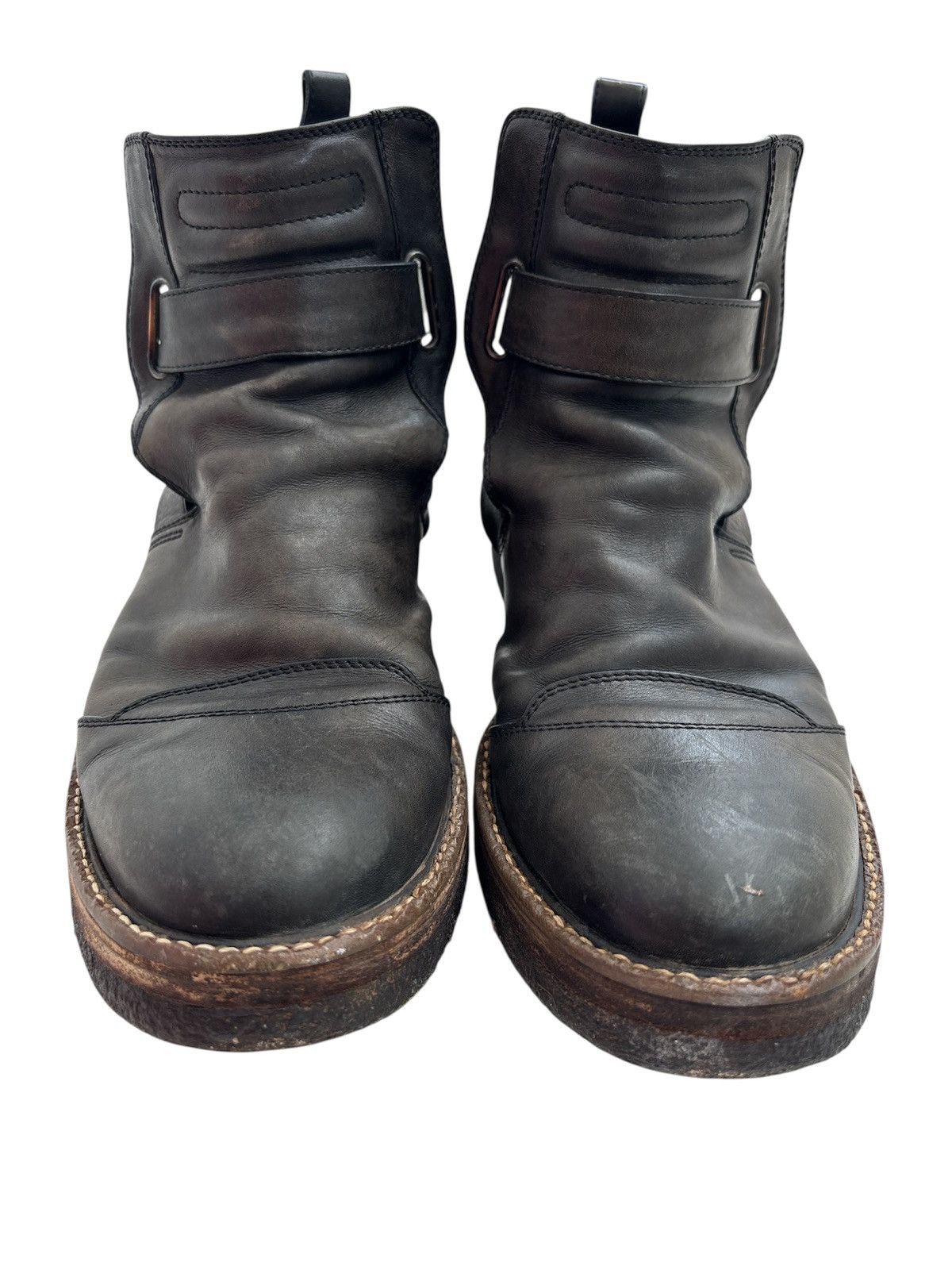 Dries Van Noten Leather Moto Biker Boots Size US 7.5 / EU 40-41 - 2 Thumbnail