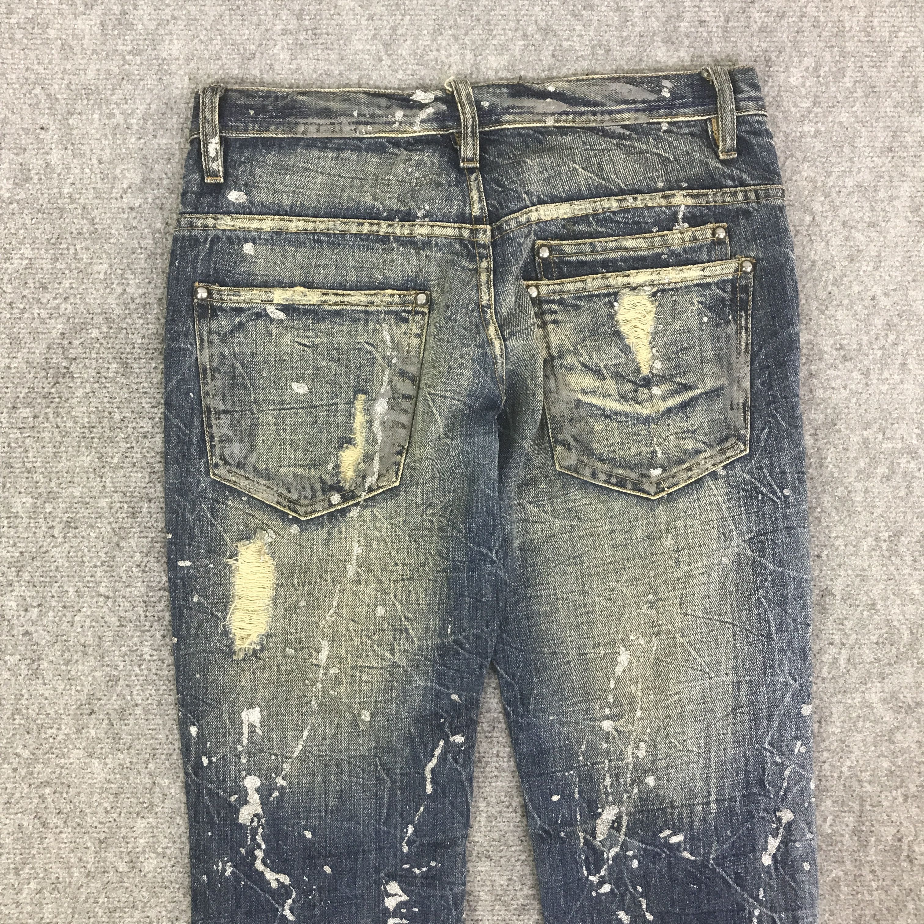 Japanese Brand FLARE MIDAS DISTRESSED BOOTCUT DENIM PANTS K130B16 Size US 29 - 5 Thumbnail
