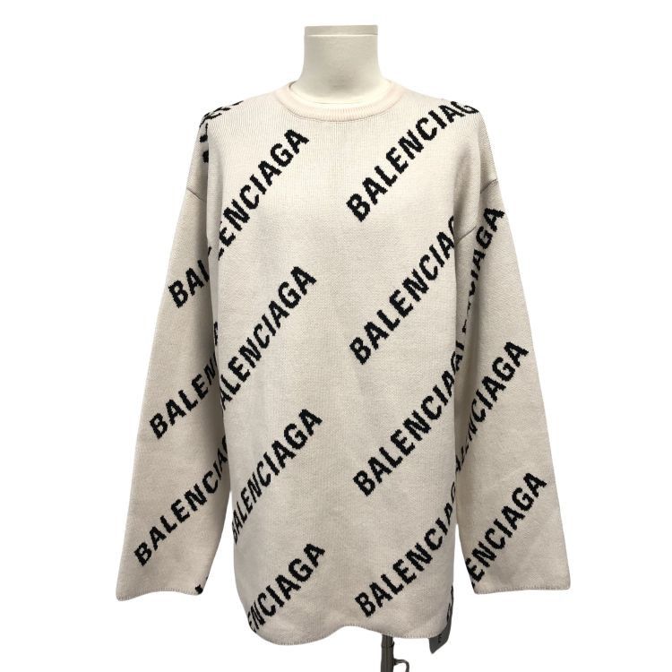 Balenciaga Balenciaga Allover Logo Sweater Size S Size US S / EU 44-46 / 1 - 1 Thumbnail