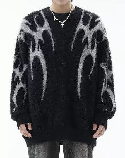 Japanese Brand Avant garde fashion gothic print sweater knitwear Size US M / EU 48-50 / 2 - 1 Thumbnail