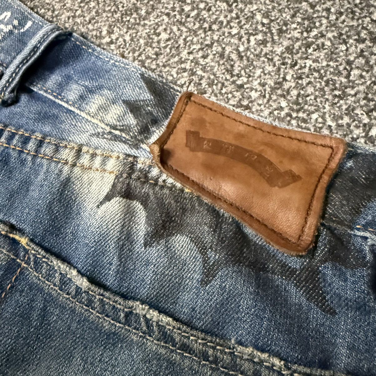 Japanese Brand Japanese Destroyed Karakuri Thrashed Denim Vintage Y2K Size US 34 / EU 50 - 10 Thumbnail