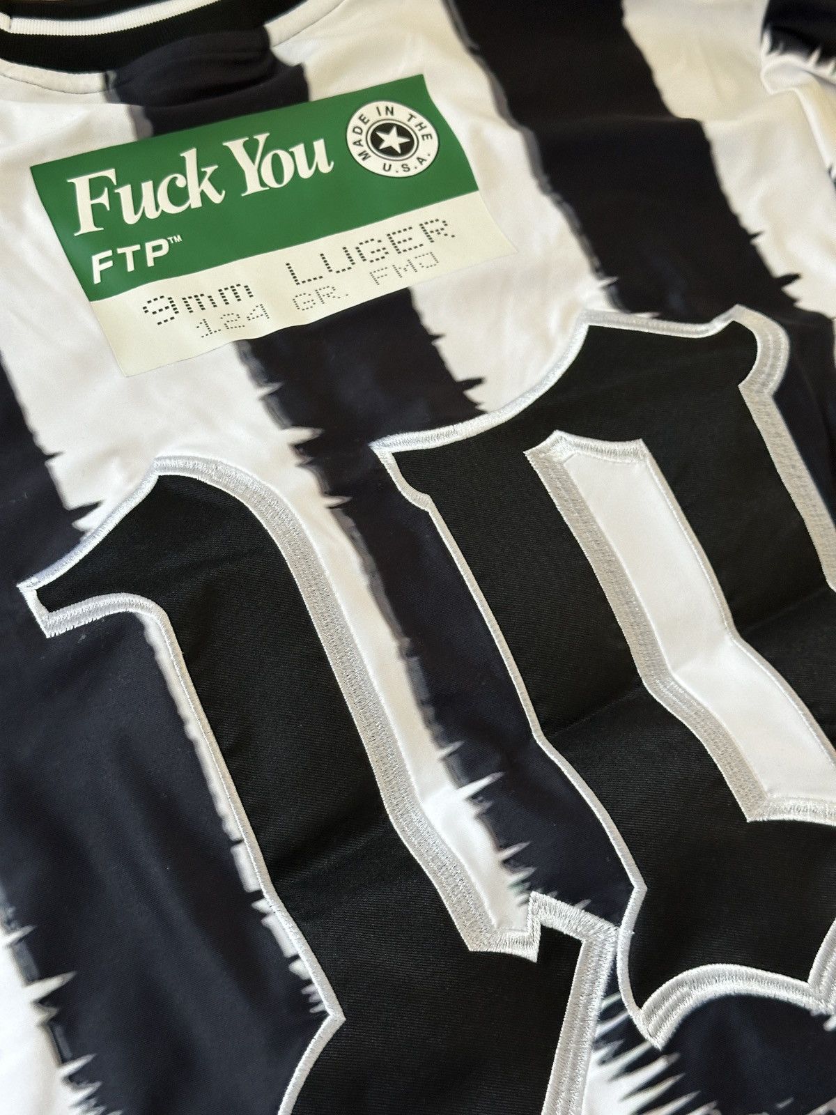 Fuck The Population FTP Distorted Soccer Jersey - Medium - DSIP Size US M / EU 48-50 / 2 - 8 Thumbnail