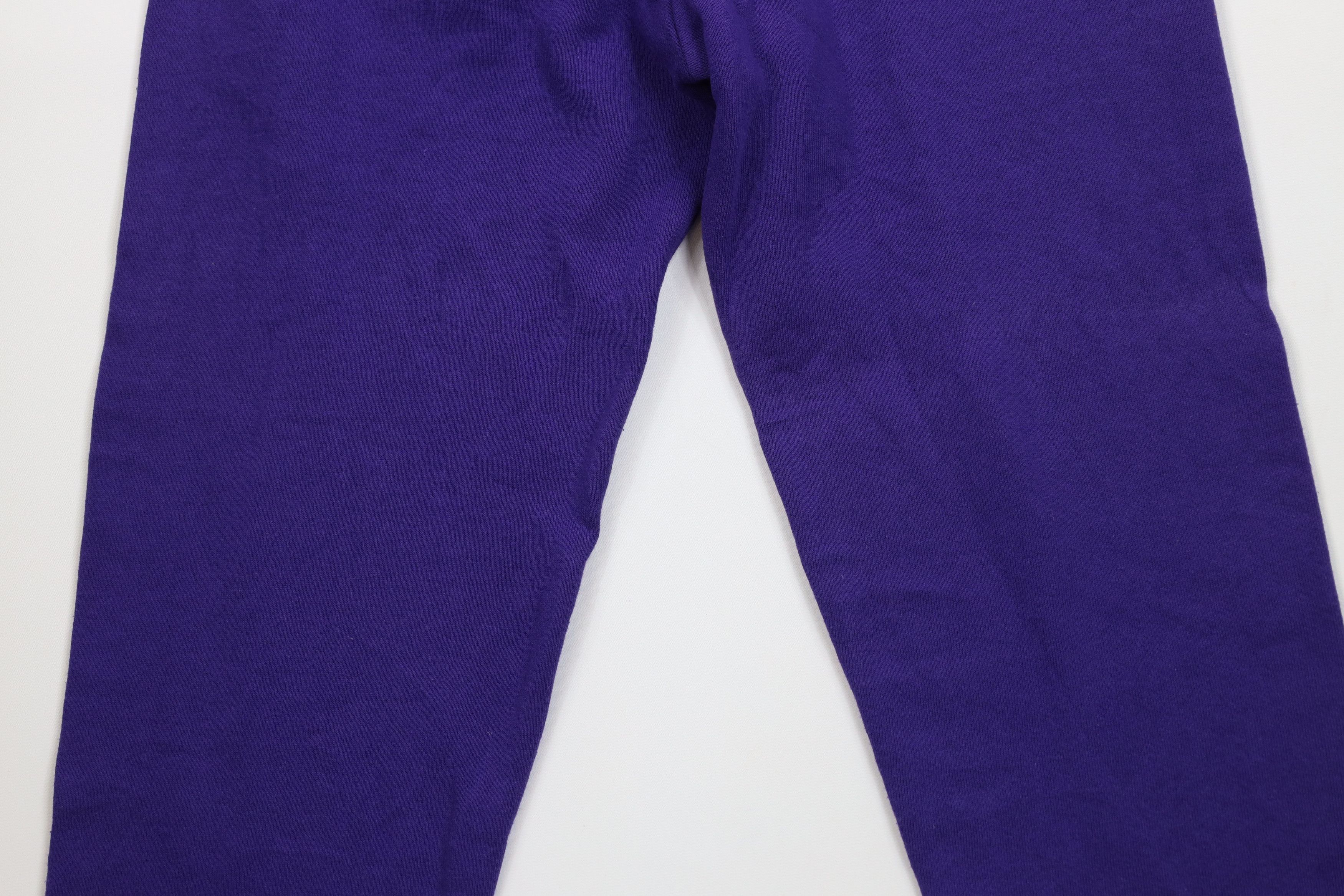 Vintage Vintage 90s Streetwear Blank Tapered Leg Sweatpants Purple Size 24" / US 00 / IT 34 - 11 Thumbnail