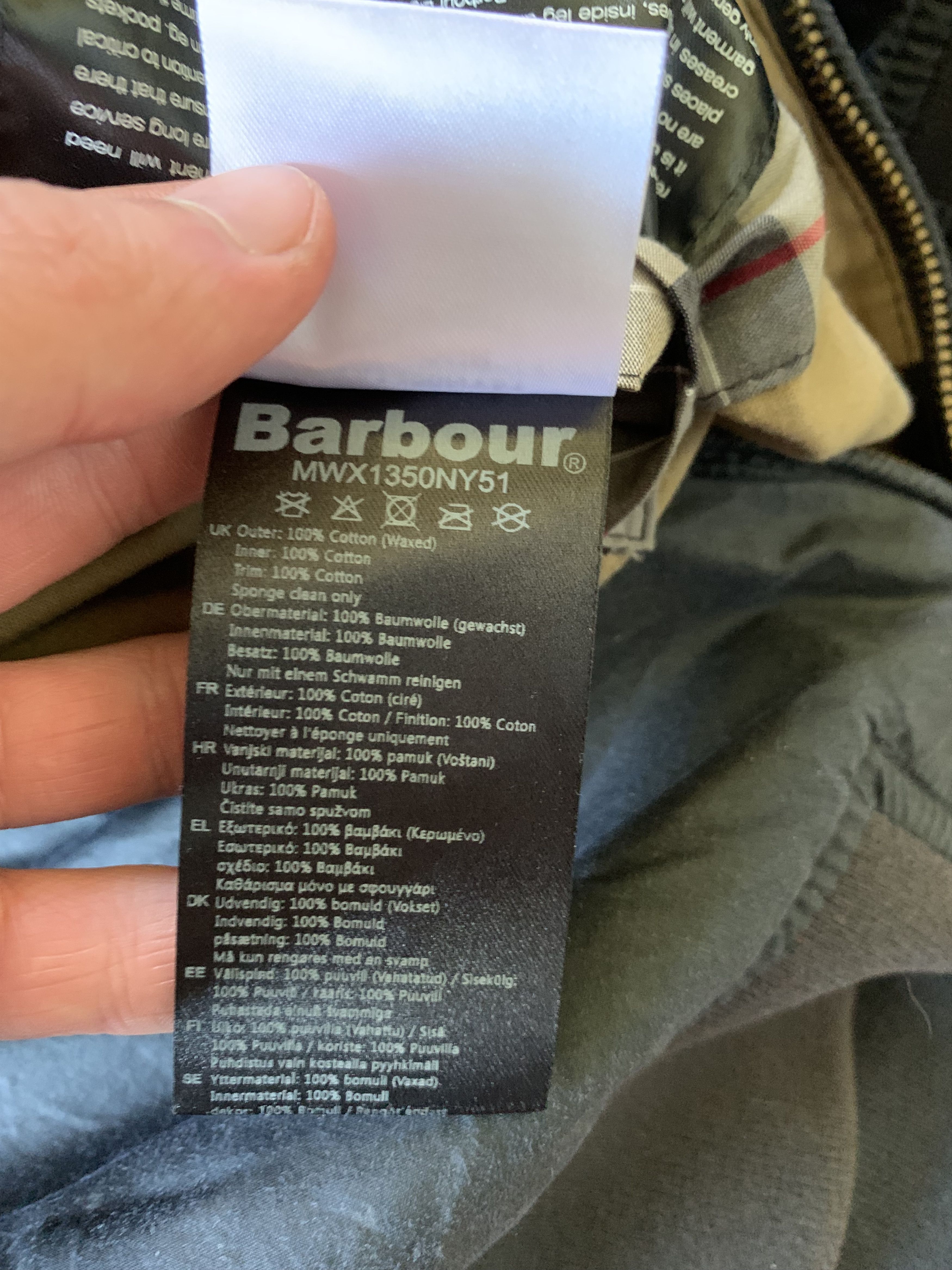 Barbour × Vintage Vintage Barbour Waxed Bomber Jacket Lightweight Royston Size US XXL / EU 58 / 5 - 8 Thumbnail