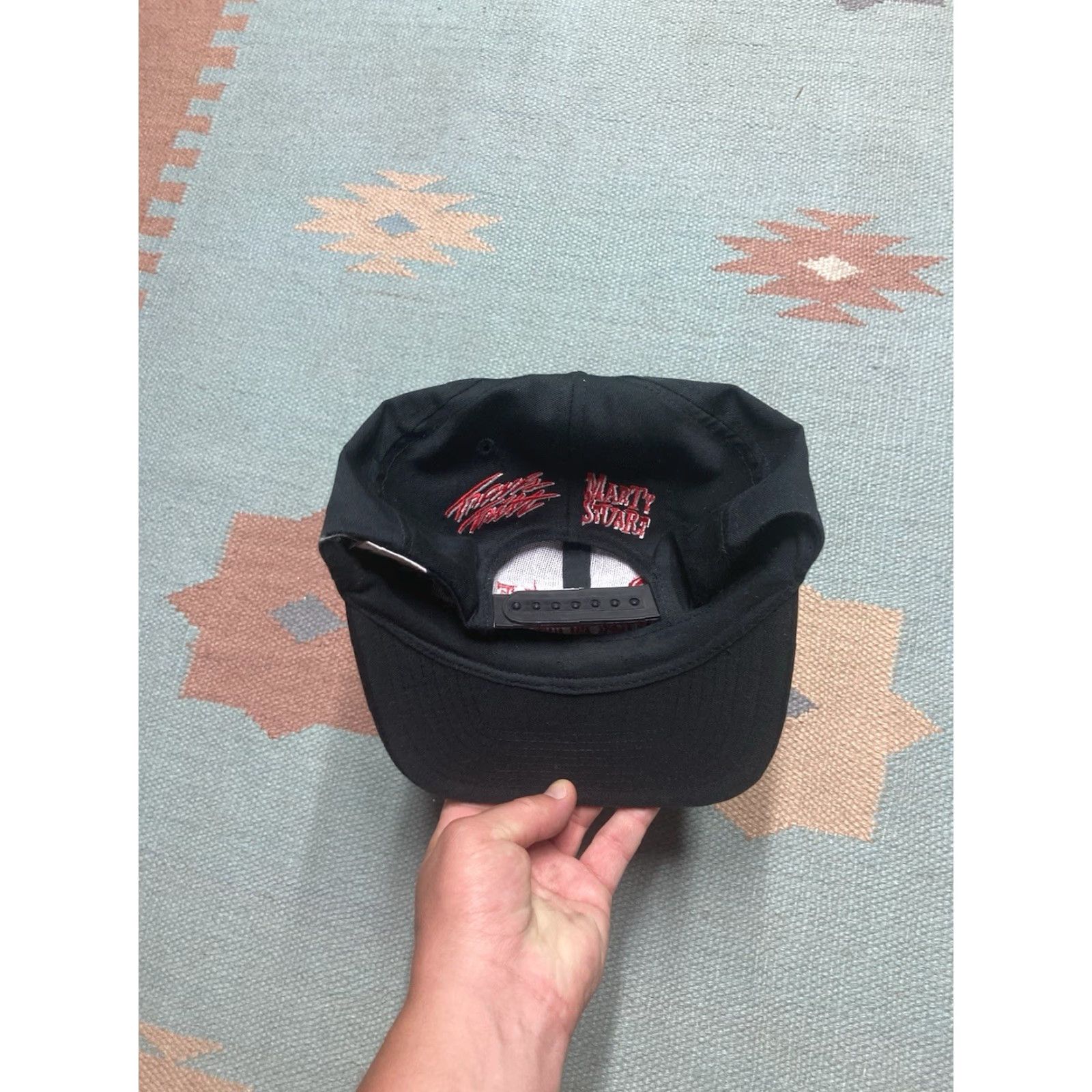 Doublet VINTAGE SnapBack Hat Cap Double Trouble Travis Tritt Marty Stuart Country Music Men Adjustable Black Snapback Hats Mens Size ONE SIZE - 4 Thumbnail