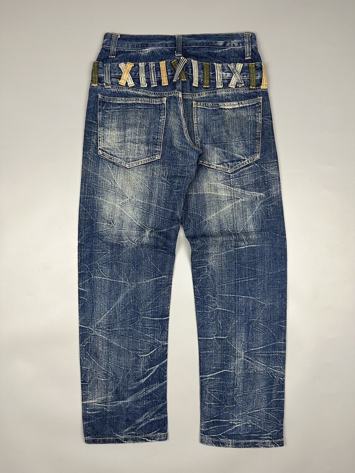 If Six Was Nine × Le Grande Bleu (L.G.B.) Japanese Double Waist Whiskered Denim Size US 31 - 2 Thumbnail