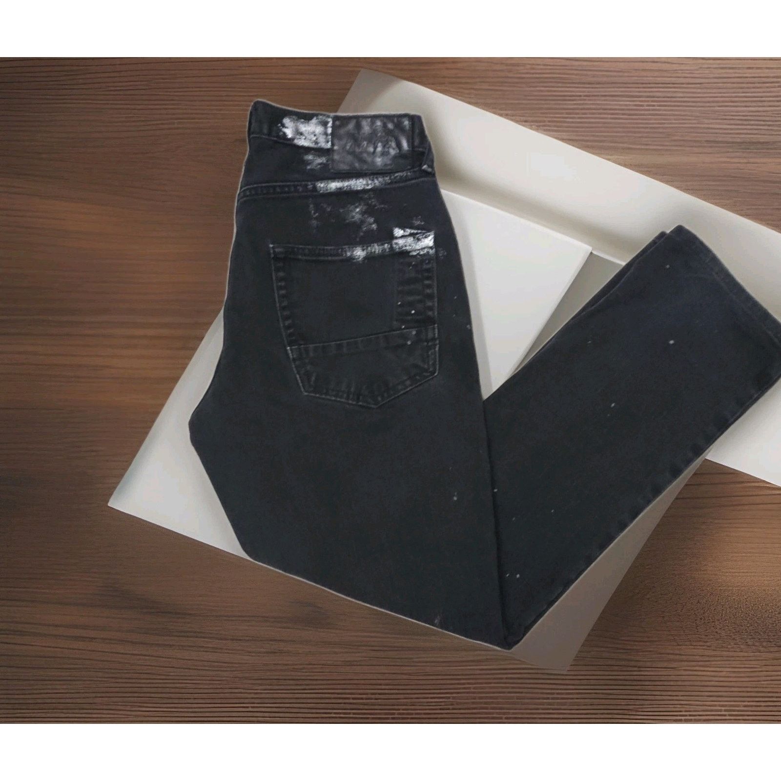 Prps Prps Men's Jeans Denim Black White Painted Splatter 32 Size US 32 / EU 48 - 2 Thumbnail