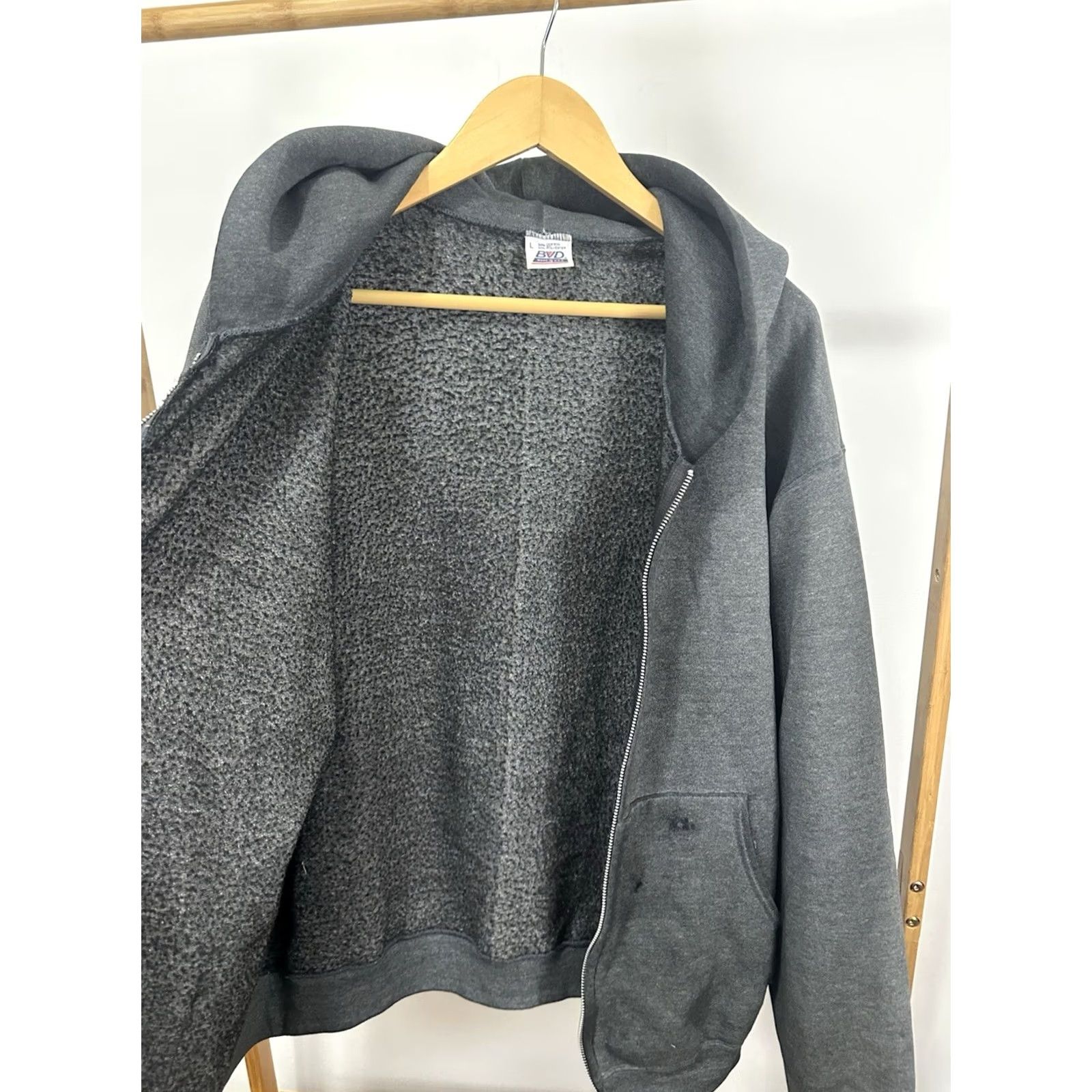 Thrasher VTG 90s Gradient Sun Worn Distressed Thrashed Zip Hoodie Sweatshirt L Men Black BVD Hoodie Zip Mens L Size US L / EU 52-54 / 3 - 5 Thumbnail
