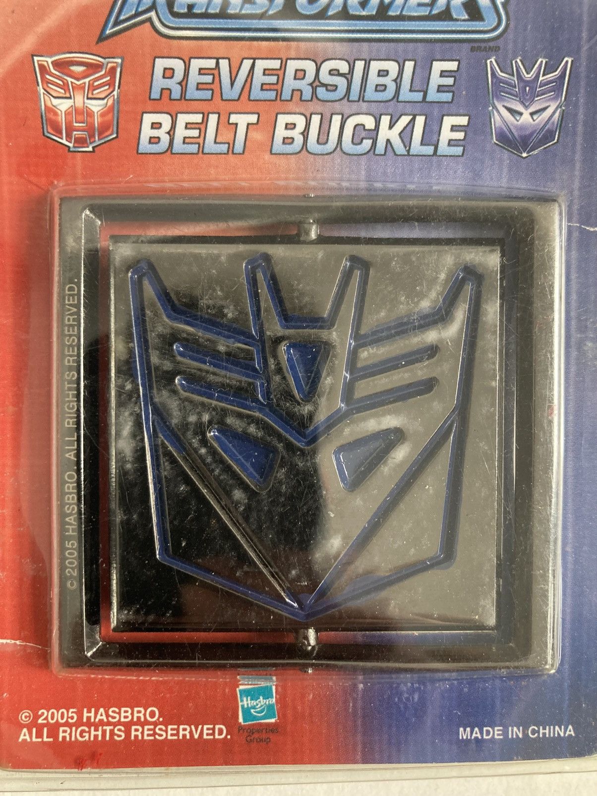 Transformers TRANSFORMERS AUTOBOT DECEPTICON REVERSIBLE BELT BUCKLE 2005 Size ONE SIZE - 4 Thumbnail