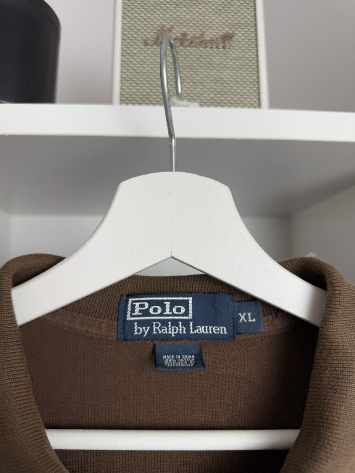 Designer × Polo Ralph Lauren × Ralph Lauren Vintage y2k Polo Ralph Lauren brown polo t-shirt XL drill Size US XL / EU 56 / 4 - 5 Thumbnail