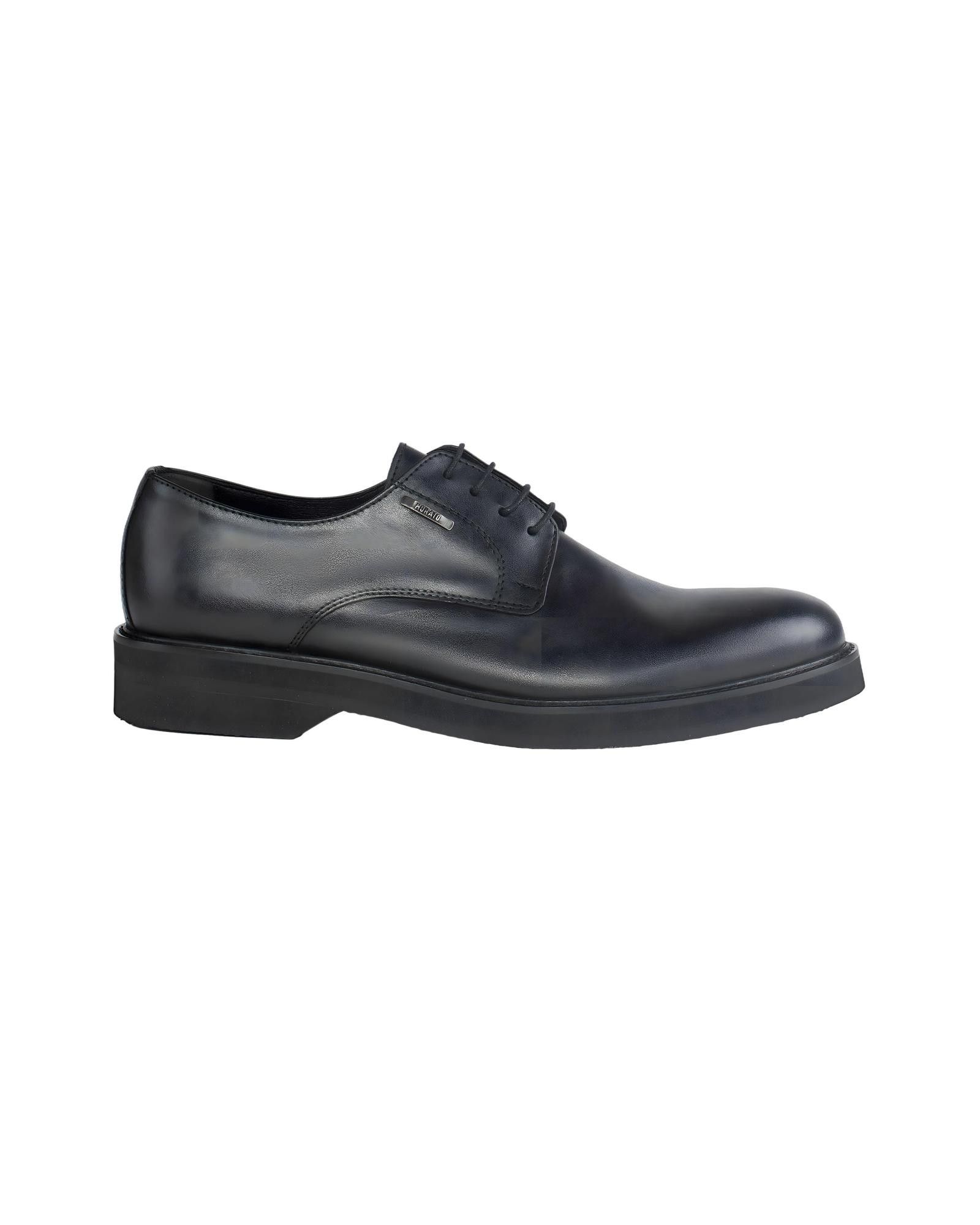 image of Antony Morato Elegant Leather Lace-Up Shoes in Blue, Men's (Size 8)