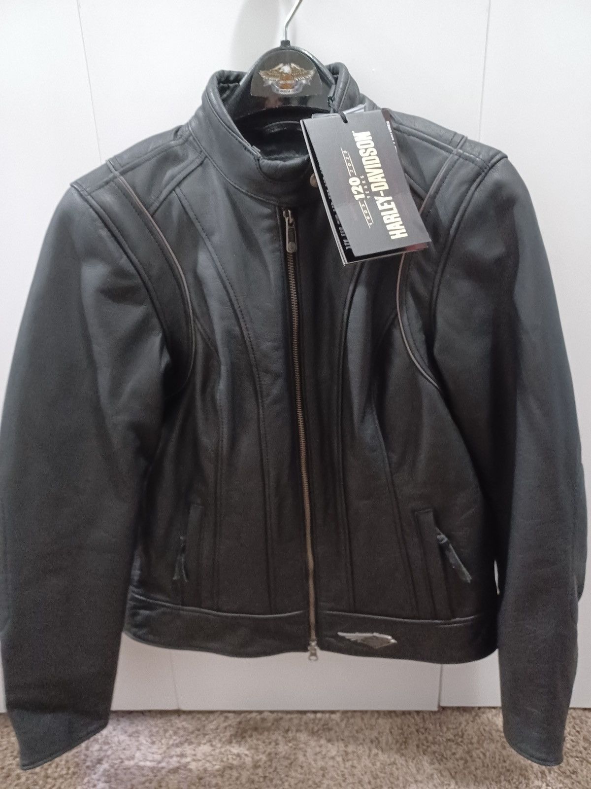 Image of Harley Davidson Jacket in Black, Women's (Size Small)