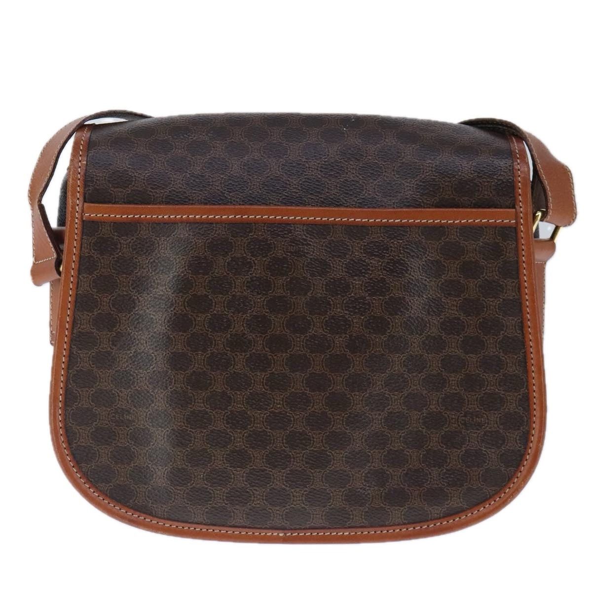 Celine CELINE Macadam Canvas Shoulder Bag Pvc Leather Brown Size ONE SIZE - 3 Thumbnail