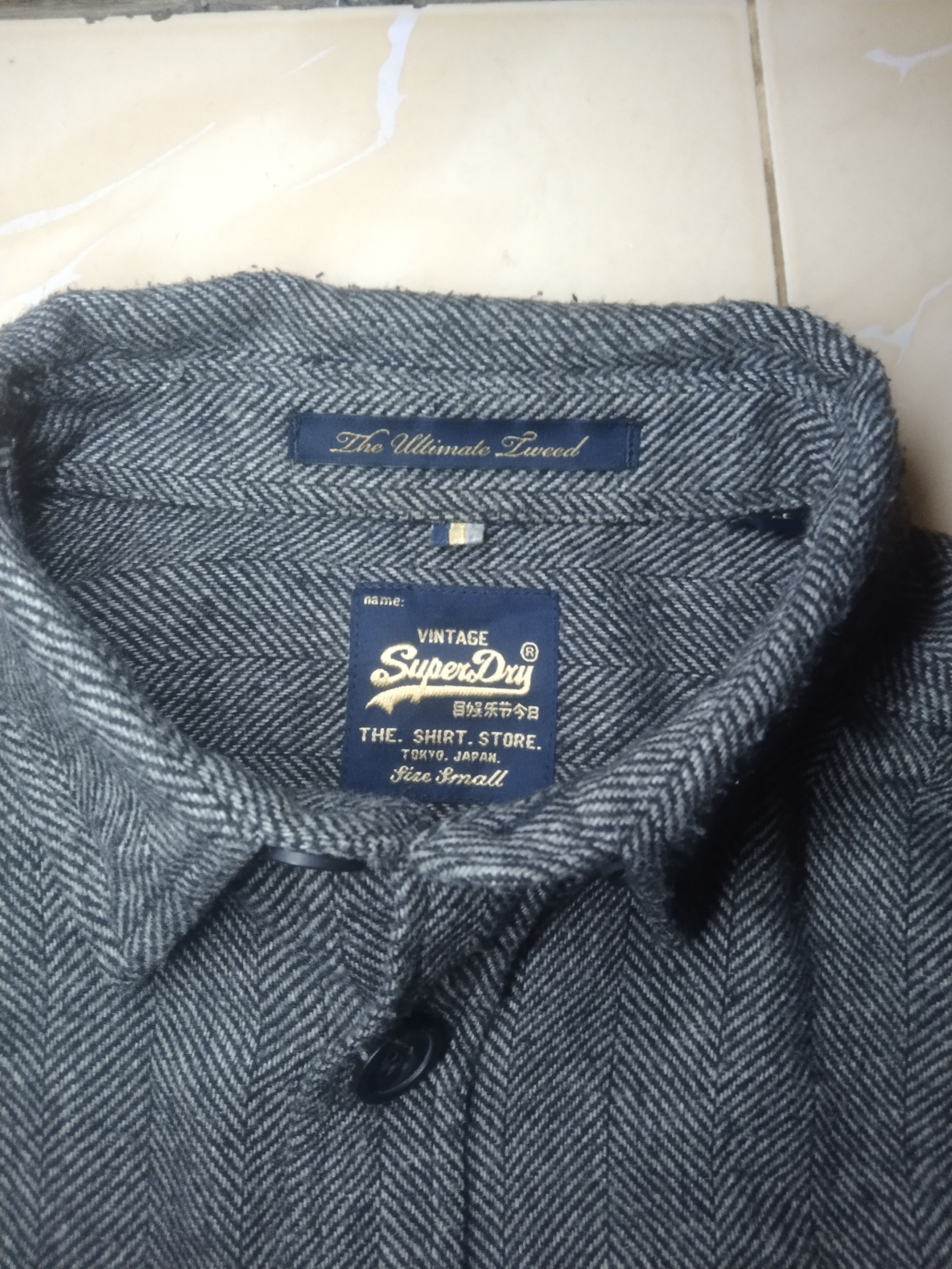 Superdry Superdry The Ultimate Tweed long sleeve button up shirt Size US S / EU 44-46 / 1 - 4 Thumbnail